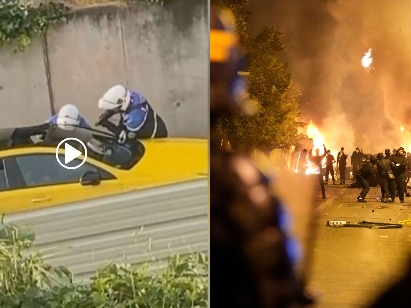In Paris sind heftige Krawalle ausgebrochen, nachdem ein 17-Jähriger von einem Polizisten bei einer Verkehrskontrolle erschossen wurde. In Paris sind heftige Krawalle ausgebrochen, nachdem ein 17-Jähriger von einem Polizisten bei einer Verkehrskontrolle erschossen wurde.