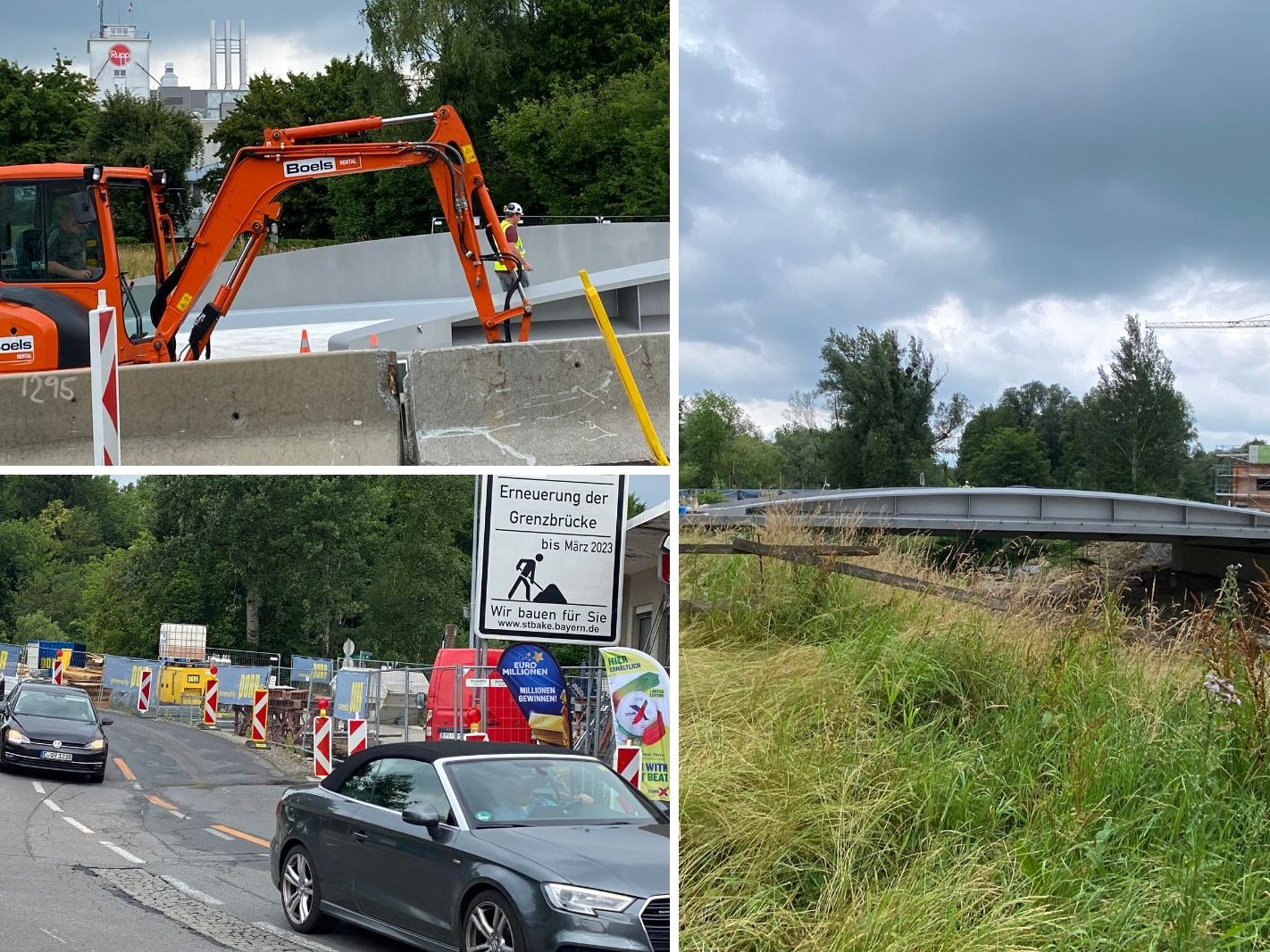 Bald schon könnten erste Autos über die neue Grenzbrücke fahren.