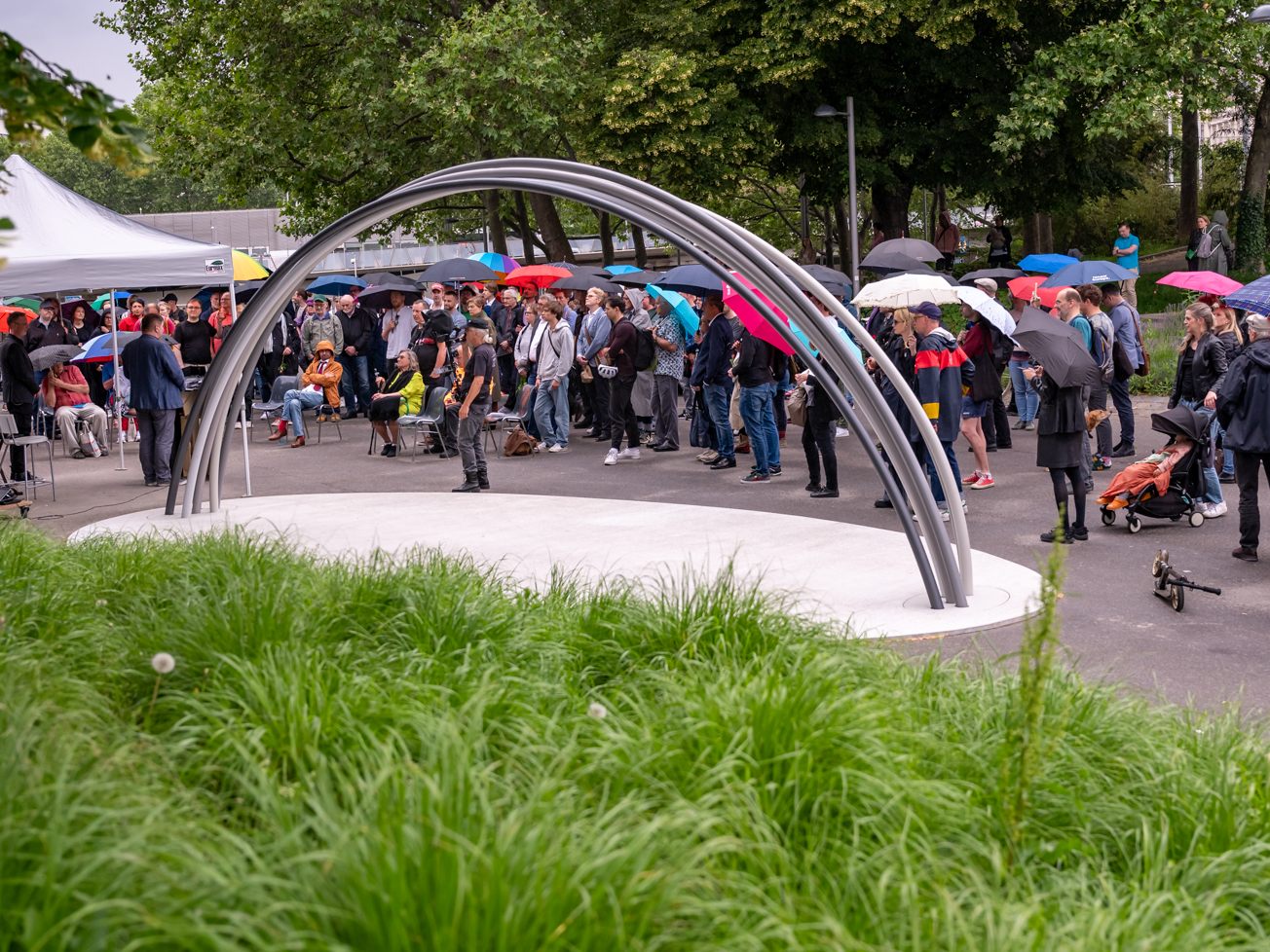 Eroeffnung Denkmal fuer die im Nationalsozialismus verfolgten Homosexuellen