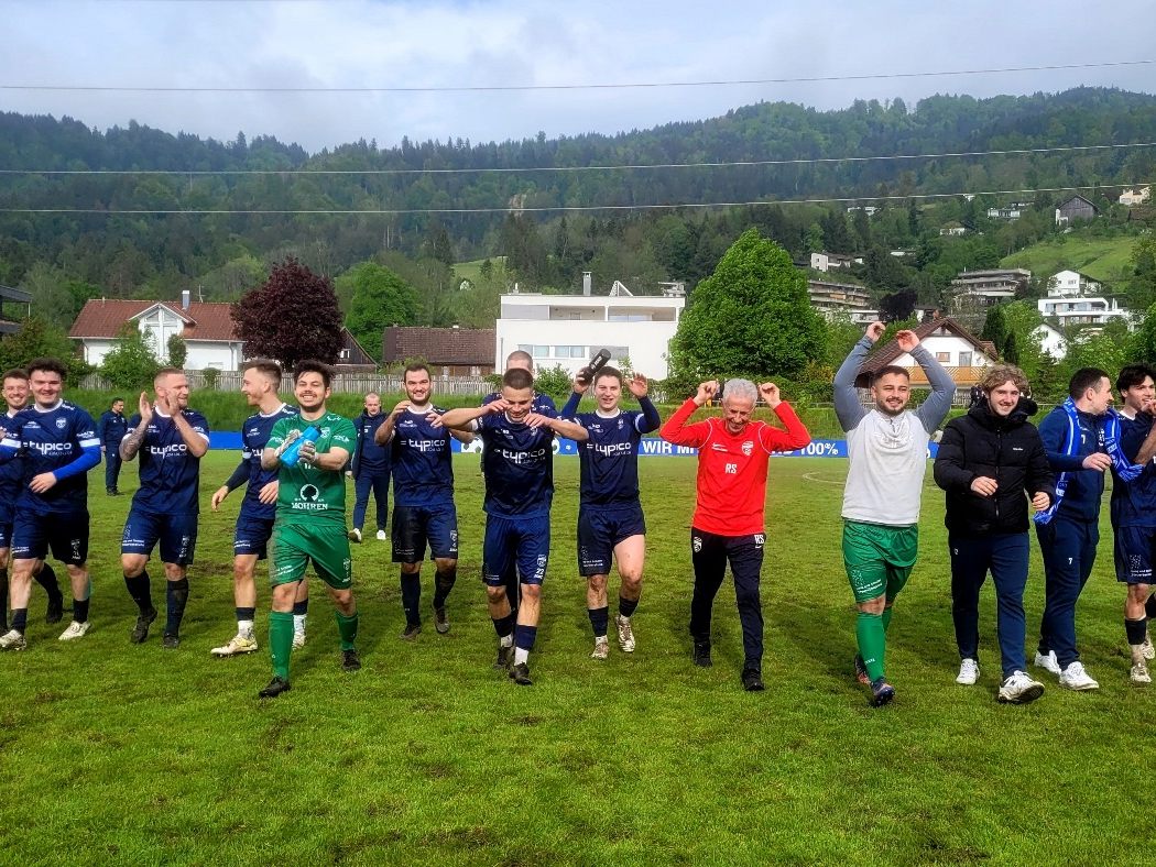 Einladung zur großen Doppel-Aufstiegs-Party des SV typico Lochau im Stadion Hoferfeld nach einer erfolgreich abgeschlossenen Meisterschaft 2022/2023