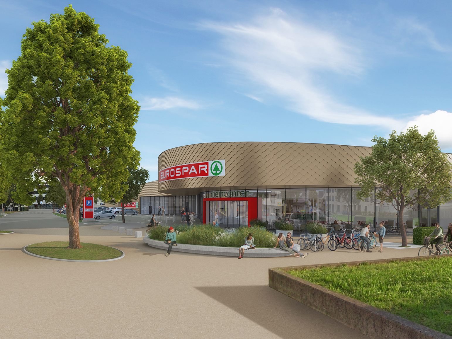 Im November wird der komplett modernisierte Eurospar-Markt im rheincenter seine Türen wieder öffnen. Die Begegnungszone wird bereits im Oktober fertiggestellt. Im November wird der komplett modernisierte Eurospar-Markt im rheincenter seine Türen wieder öffnen. Die Begegnungszone wird bereits im Oktober fertiggestellt.