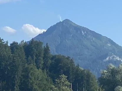 Rauchsäule vom Rheintal aus zu sehen