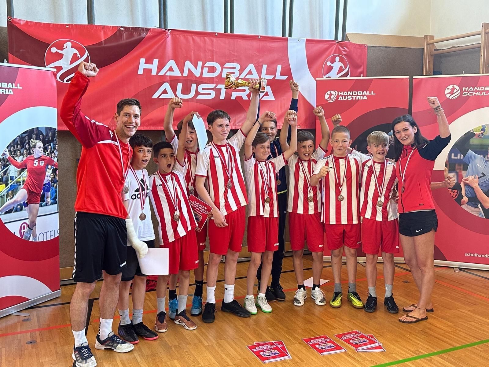 Die SMS Rankweil West gewann Bronze im Handball Junior Schulcup in Radstadt.