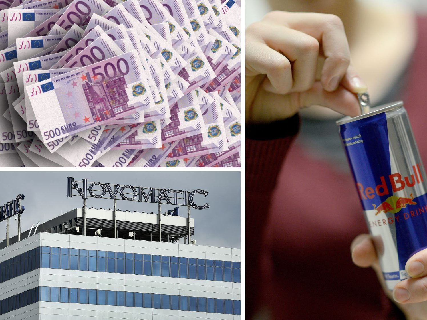 Top-10-Firmen sind zusammen 37,2 Mrd. Euro wert, die Hälfte davon fällt auf Red Bull