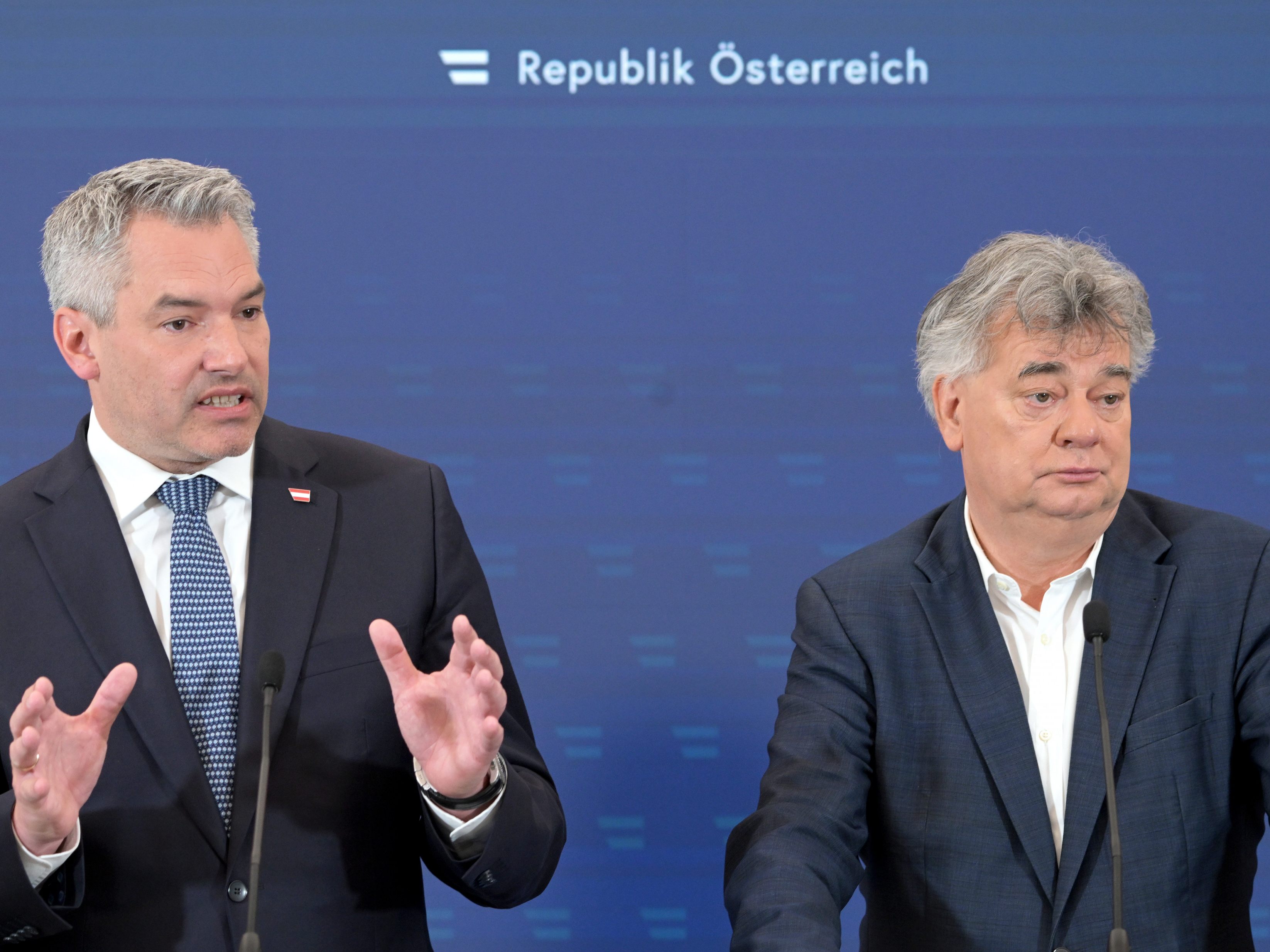 Man werde bis zum Schluss weiterarbeiten, so Nehammer. Man werde bis zum Schluss weiterarbeiten, so Nehammer.