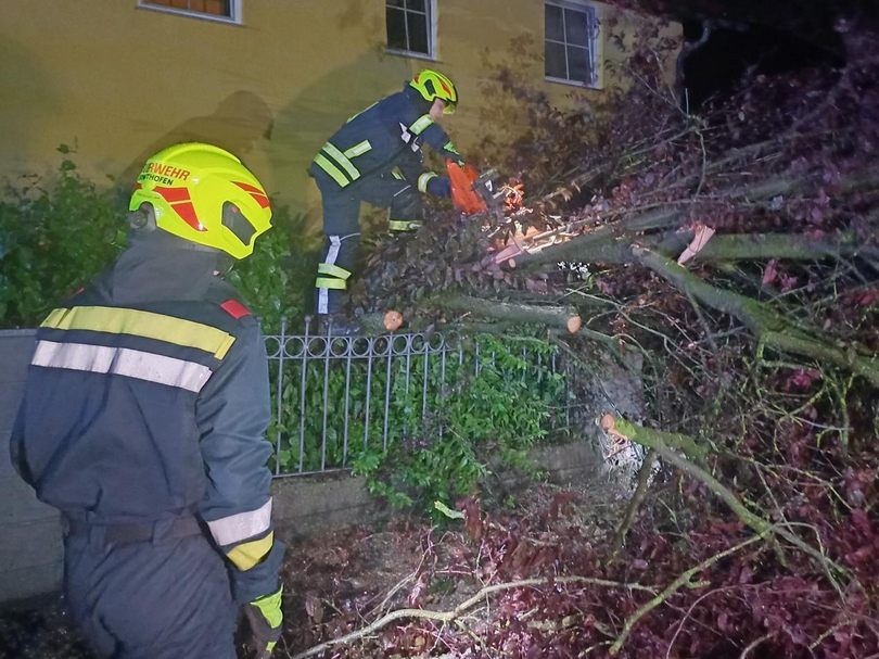Zahlreiche Unwettereinsätze gab es im Bezirk Amstetten.