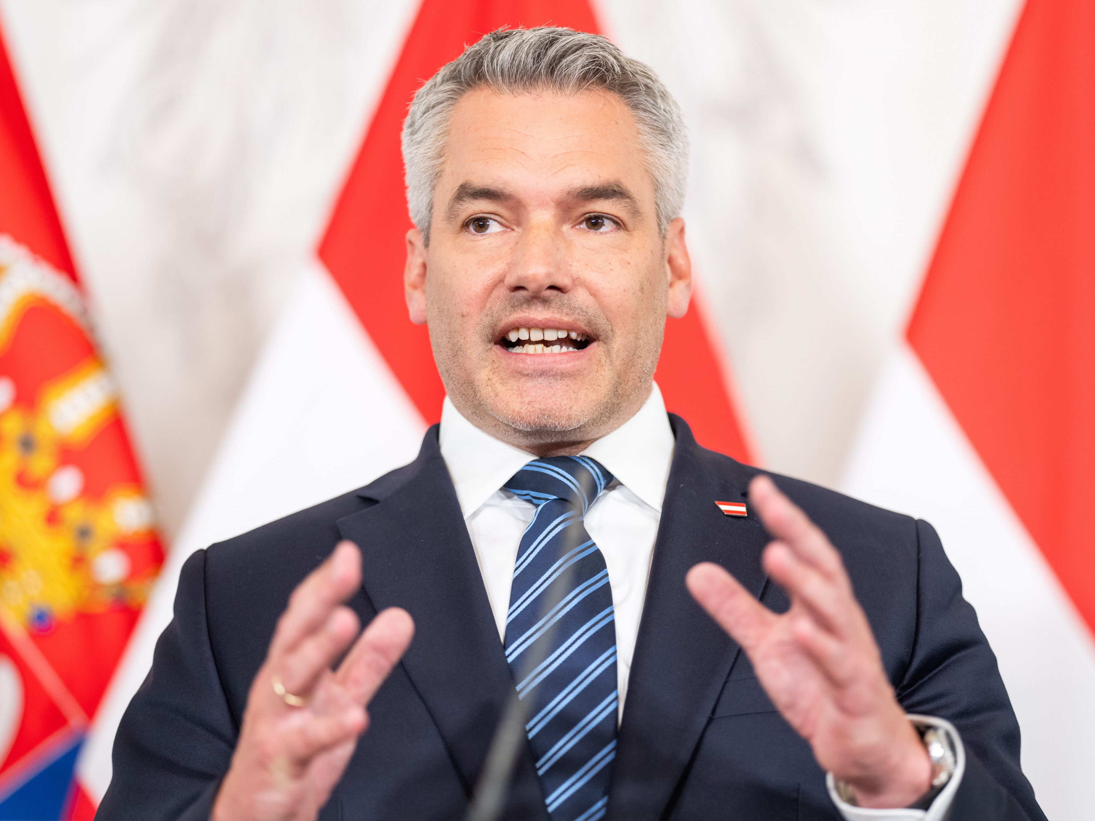 Karl Nehammer übte Kritik an Orbán.