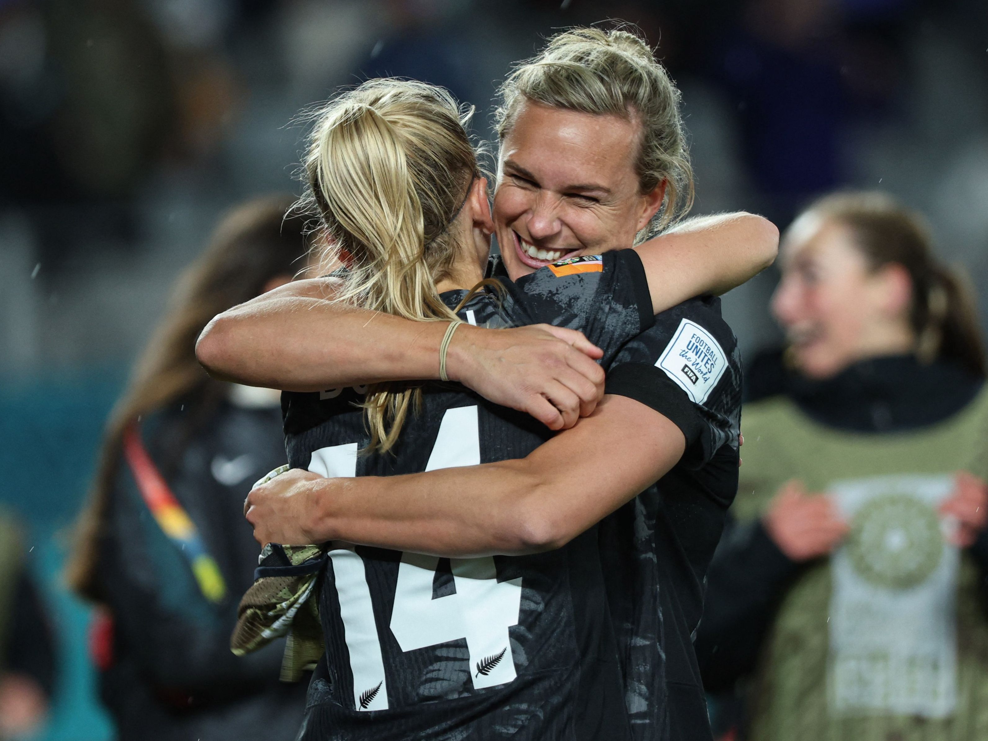 Die Neuseeländerinnen jubelten zum Auftakt der Fußball-WM. Die Neuseeländerinnen jubelten zum Auftakt der Fußball-WM.