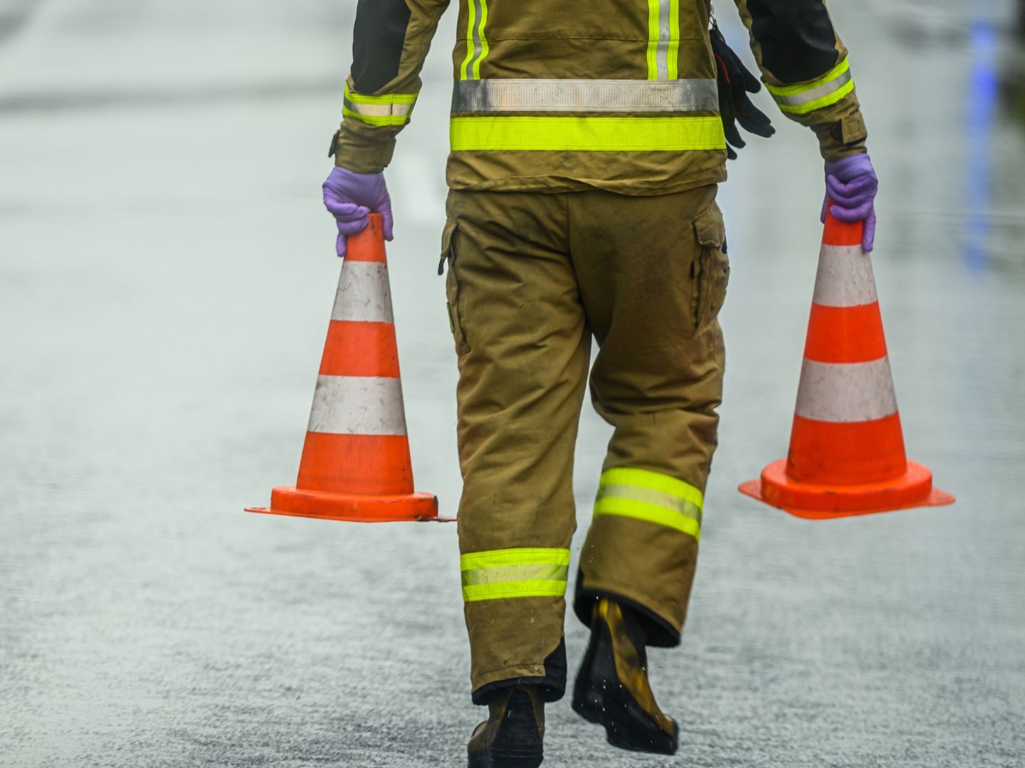 Bauarbeiten auf der A22.