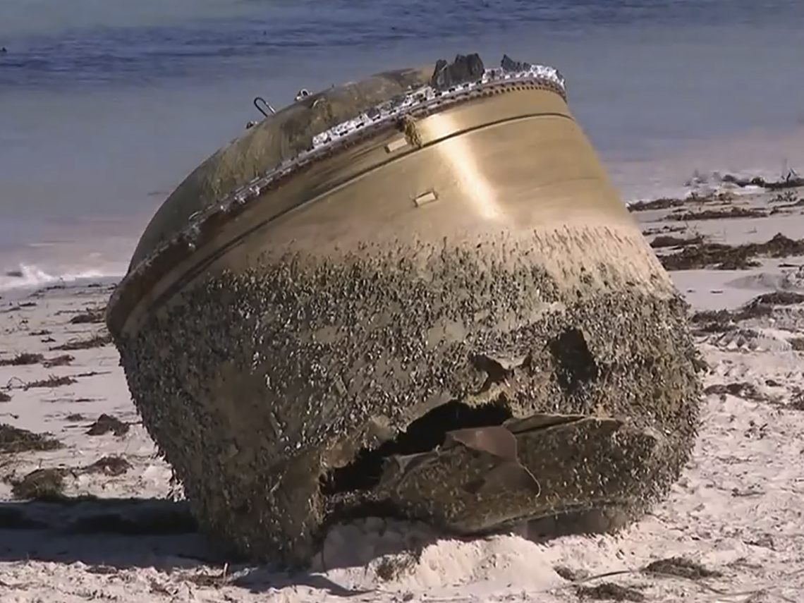 Das mysteriöse Objekt in Australien dürfte wohl ein Raketenantrieb sein. Das mysteriöse Objekt in Australien dürfte wohl ein Raketenantrieb sein.