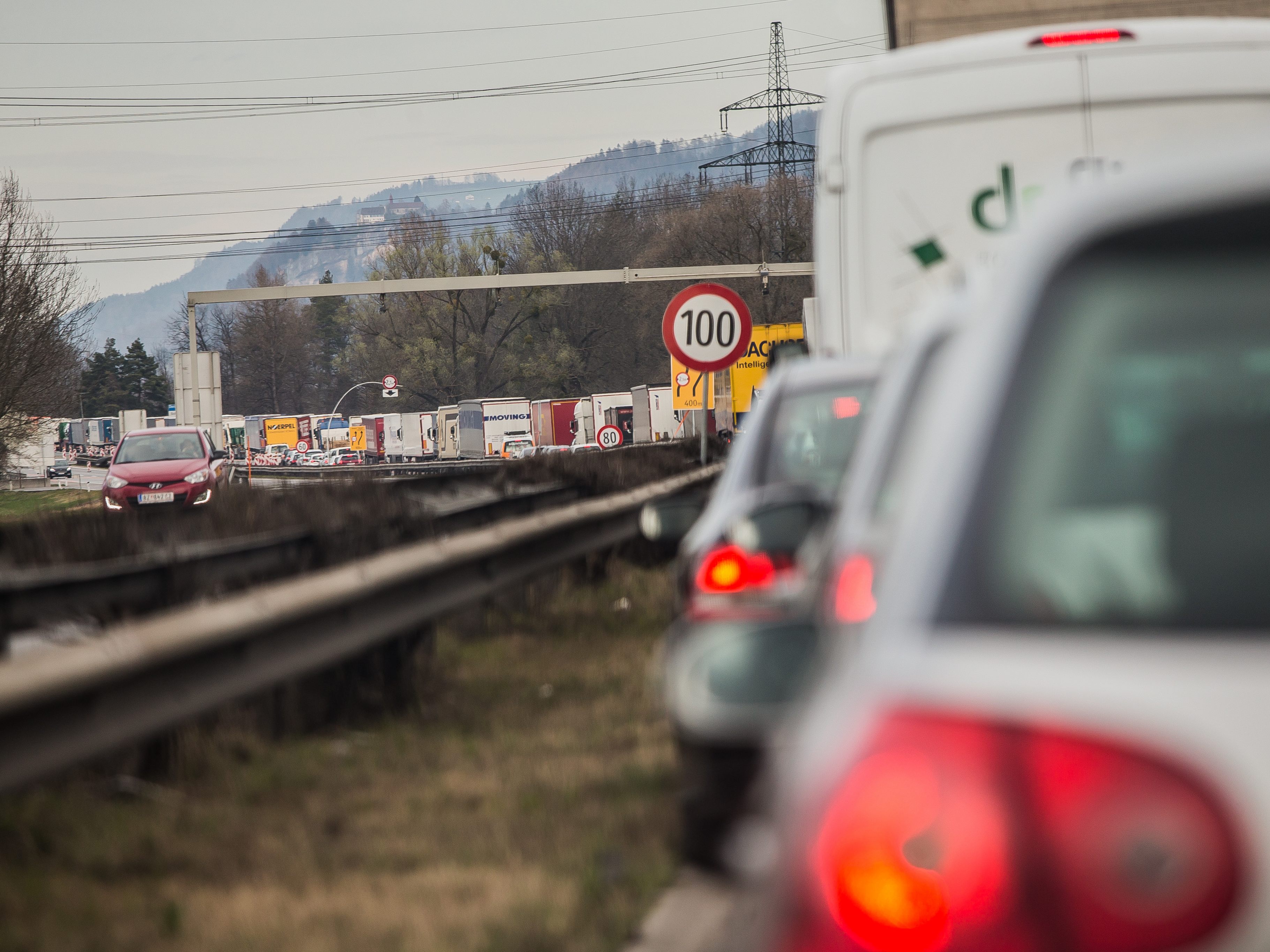 Unfall auf der A14.