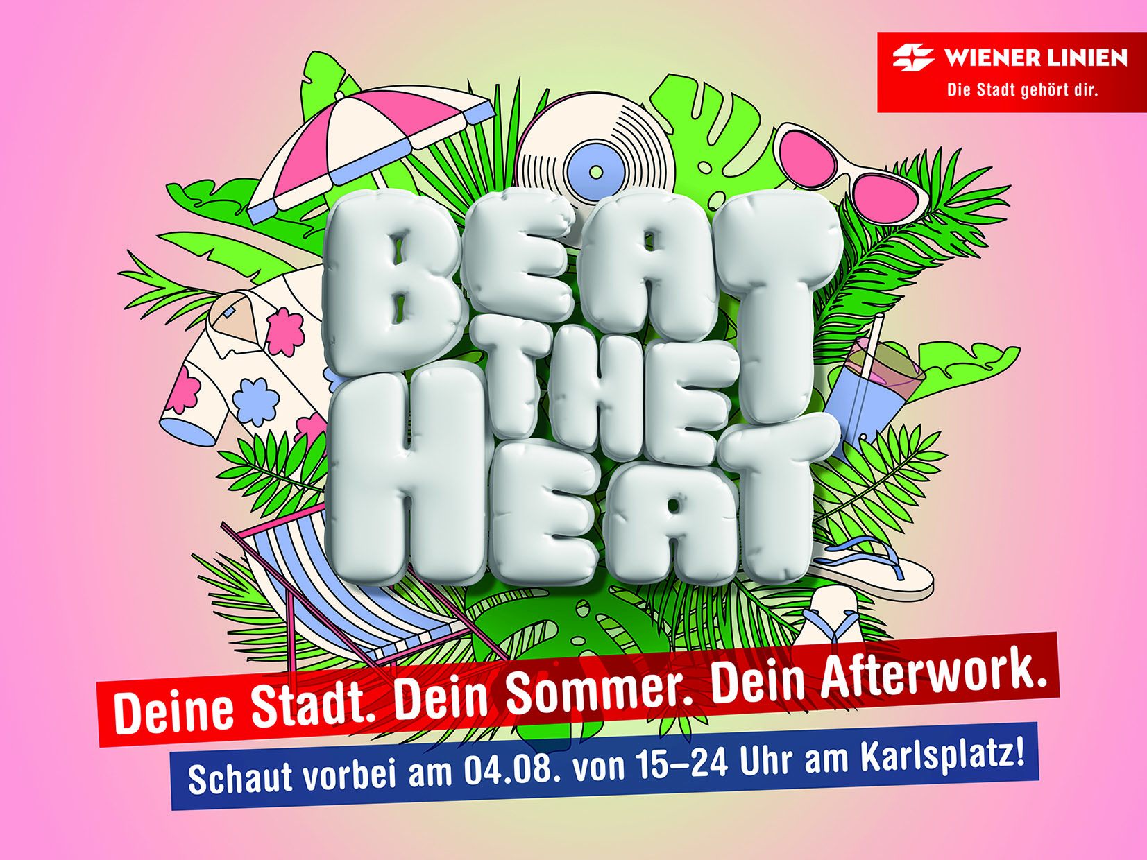 Die Wiener Linien veranstalten am 4. August ein After-Work-Event am Karlsplatz.