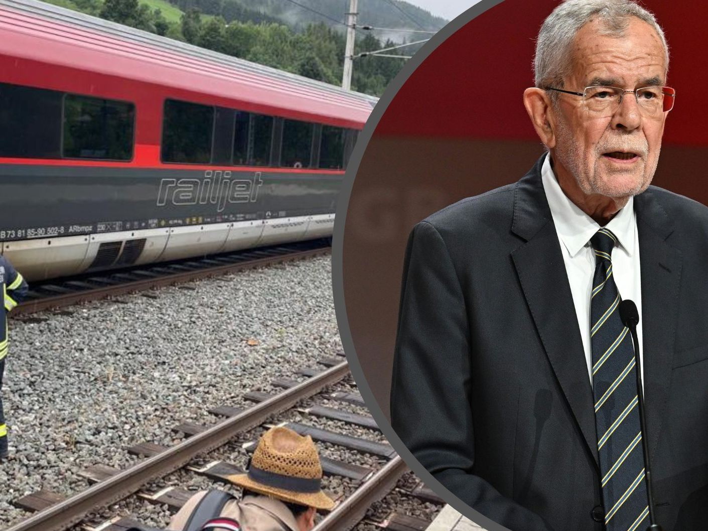 Bundespräsident Van der Bellen musste sich nach einem Stormausfall eine Reise-Alternative nach Vorarlberg suchen.