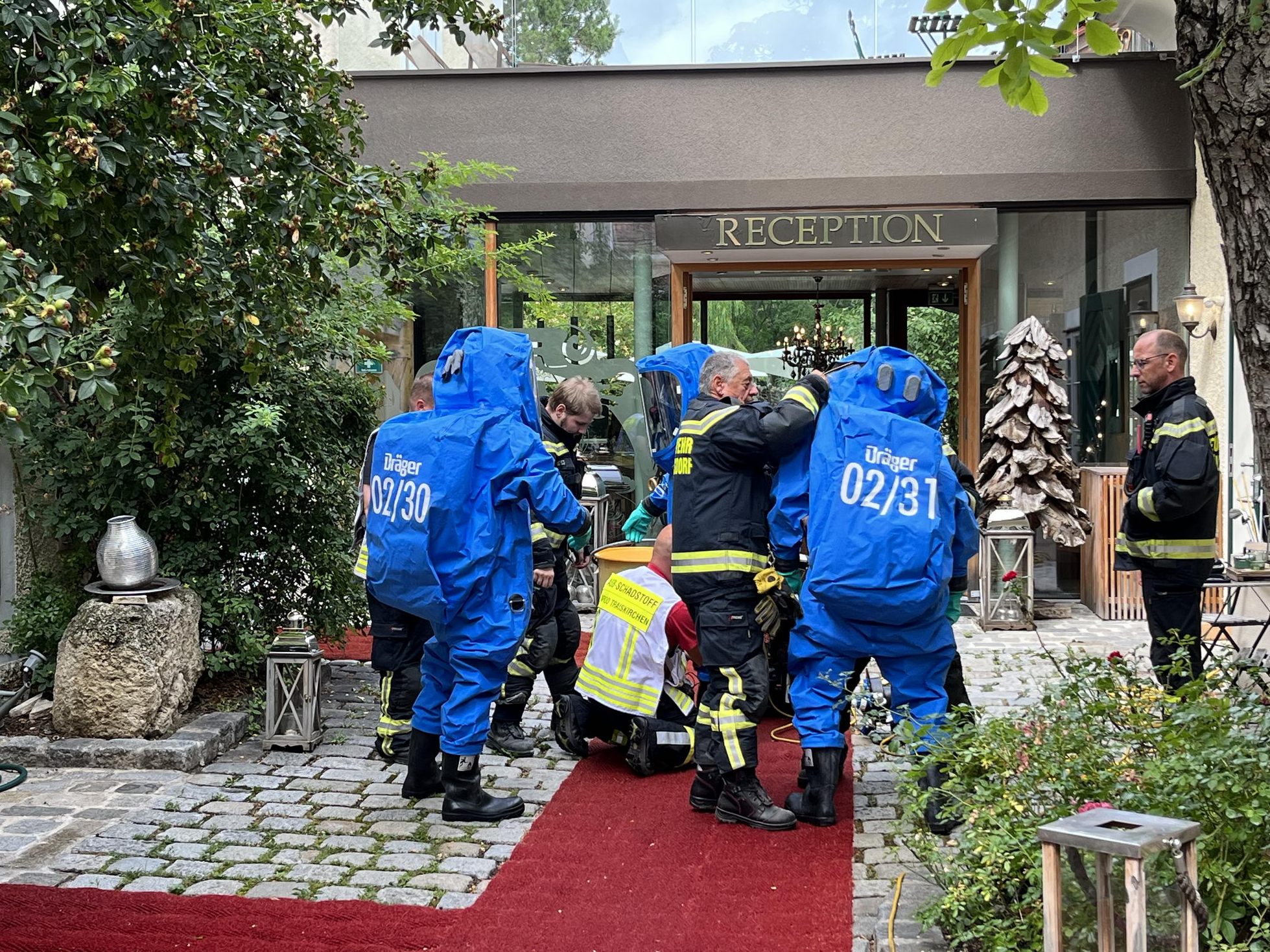 In einem Hotel in Gumpoldskirchen kam es zu einem Schadstoffaustritt.