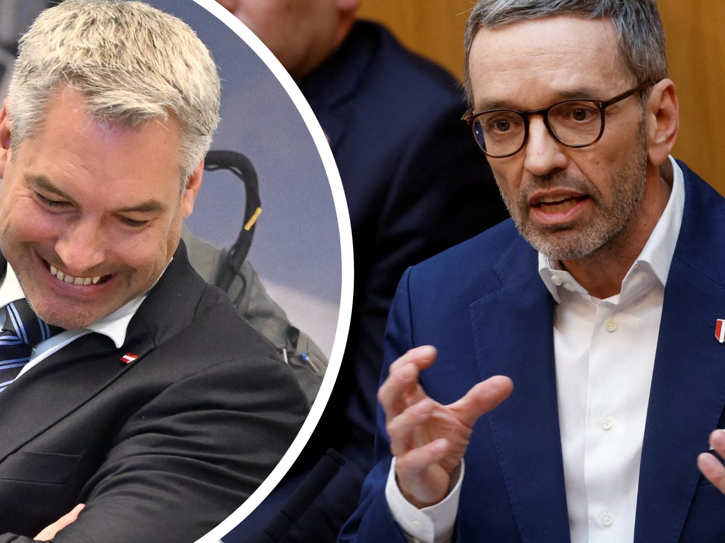 "Schwarz-grüne Regierung ist bei der Bevölkerung unten durch", gibt sich Herbert Kickl nach Tagen der Verbalattacken gegen ihn überzeugt. "Schwarz-grüne Regierung ist bei der Bevölkerung unten durch", gibt sich Herbert Kickl nach Tagen der Verbalattacken gegen ihn überzeugt.