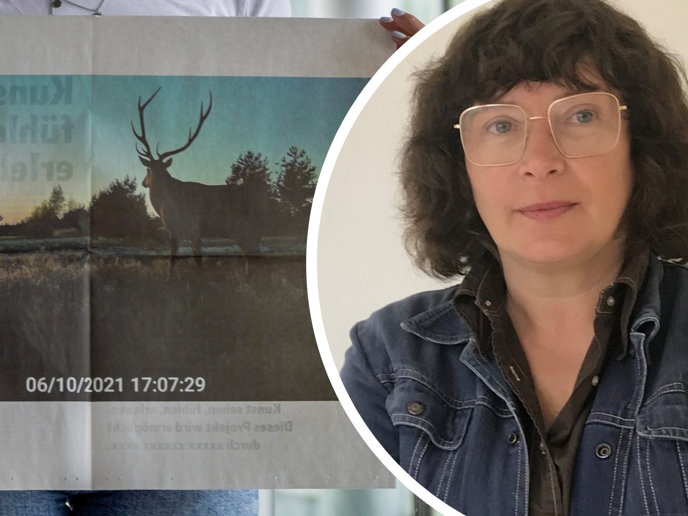 Die Panoramaseite in der VN und die Künstlerin von der sie stammt: Anna Jermolaeva (r.).