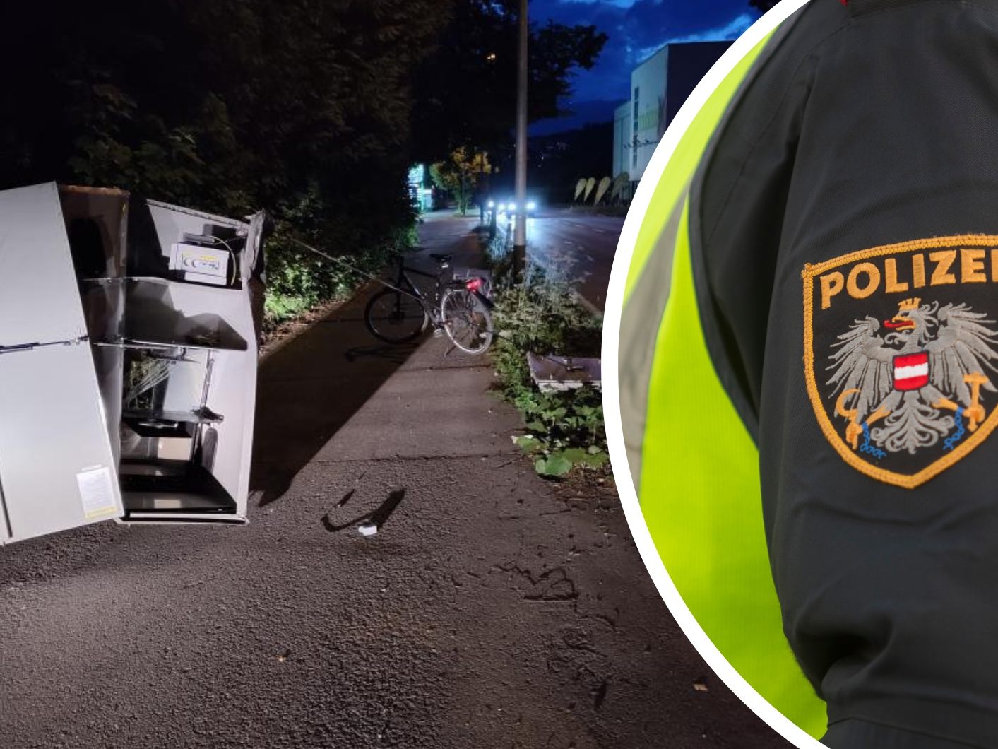 Die Radarbox wurde bei dem Unfall durch die Luft geschleudert.