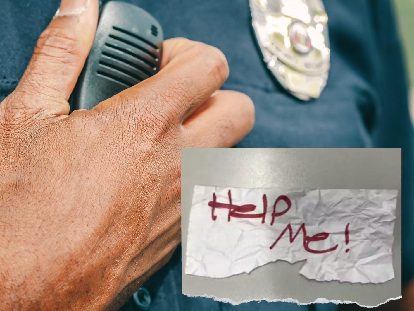 Mit diesem Zettel konnte sich das Mädchen retten.