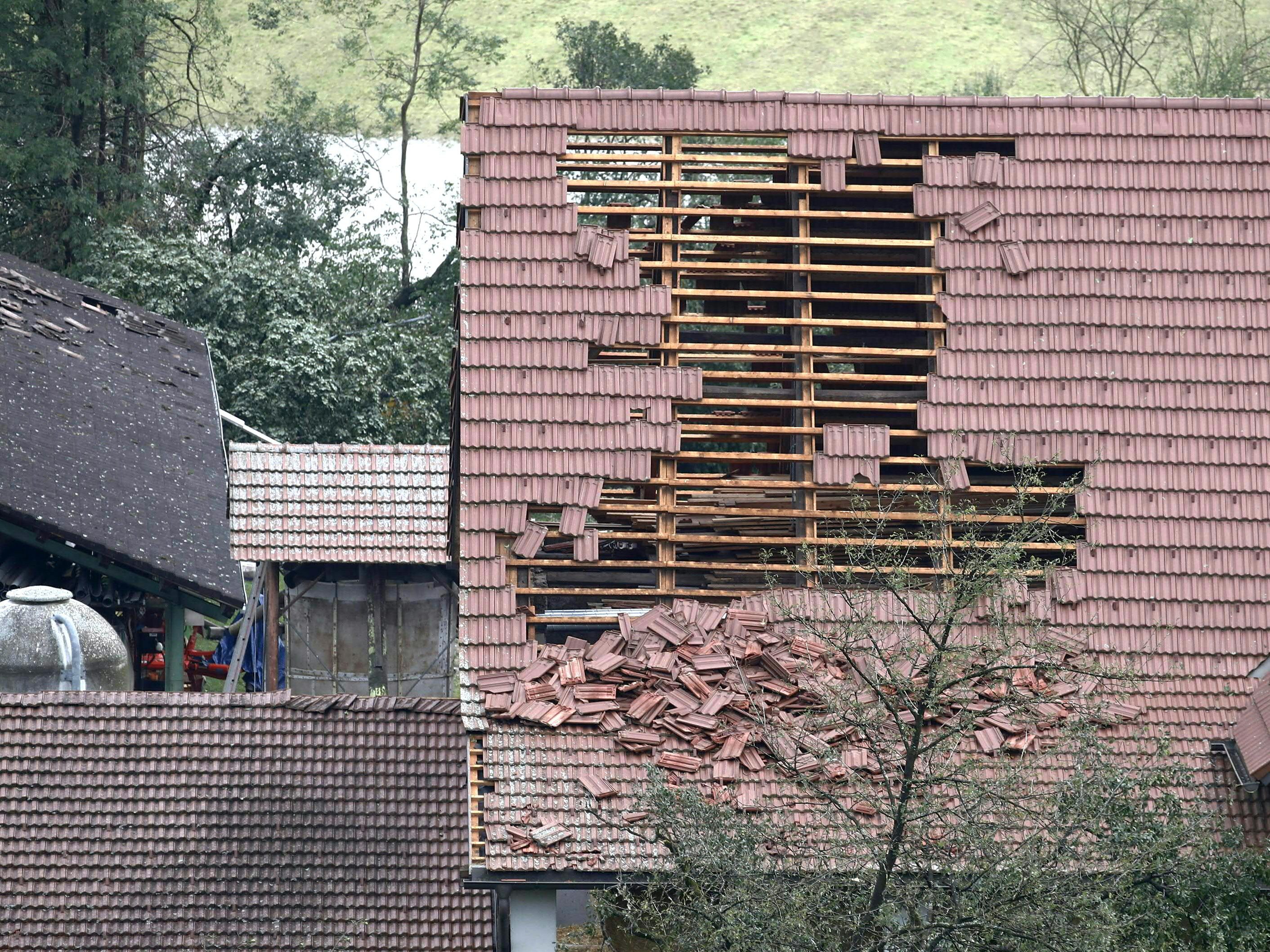 Die Feuerwehr war wegen Unwettern im Juli 2023 stark gefordert.