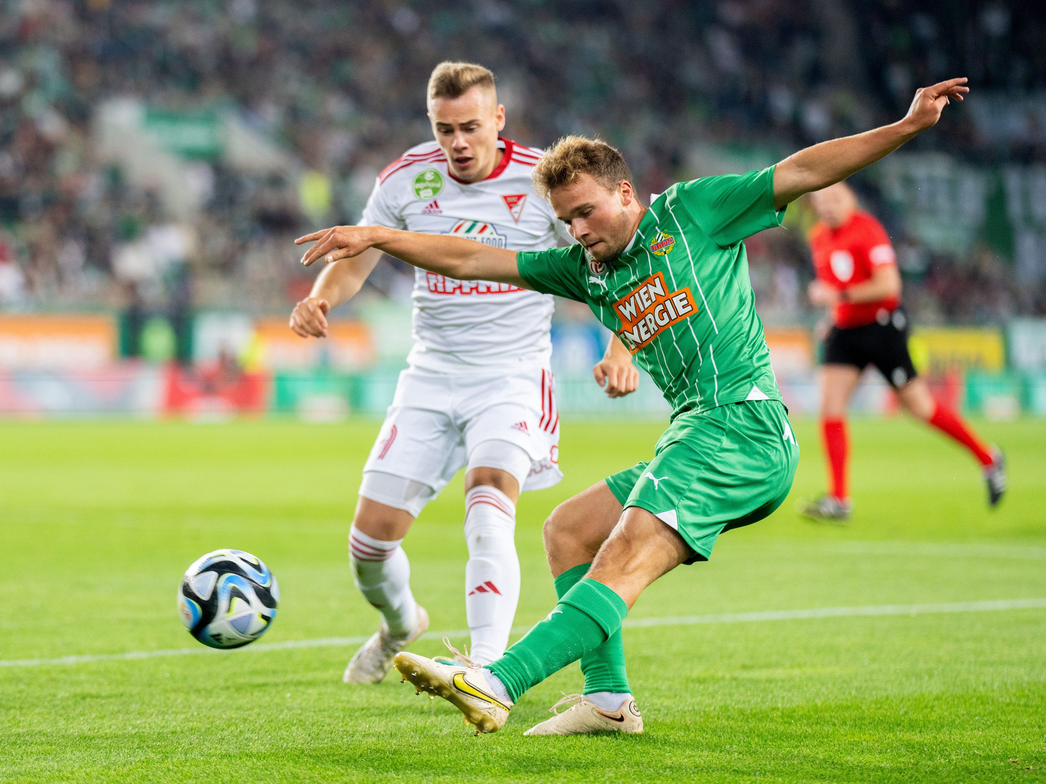Rapid und Debrecen trennten sich im Hinspiel mit einem 0:0-Unentschieden. Rapid und Debrecen trennten sich im Hinspiel mit einem 0:0-Unentschieden.
