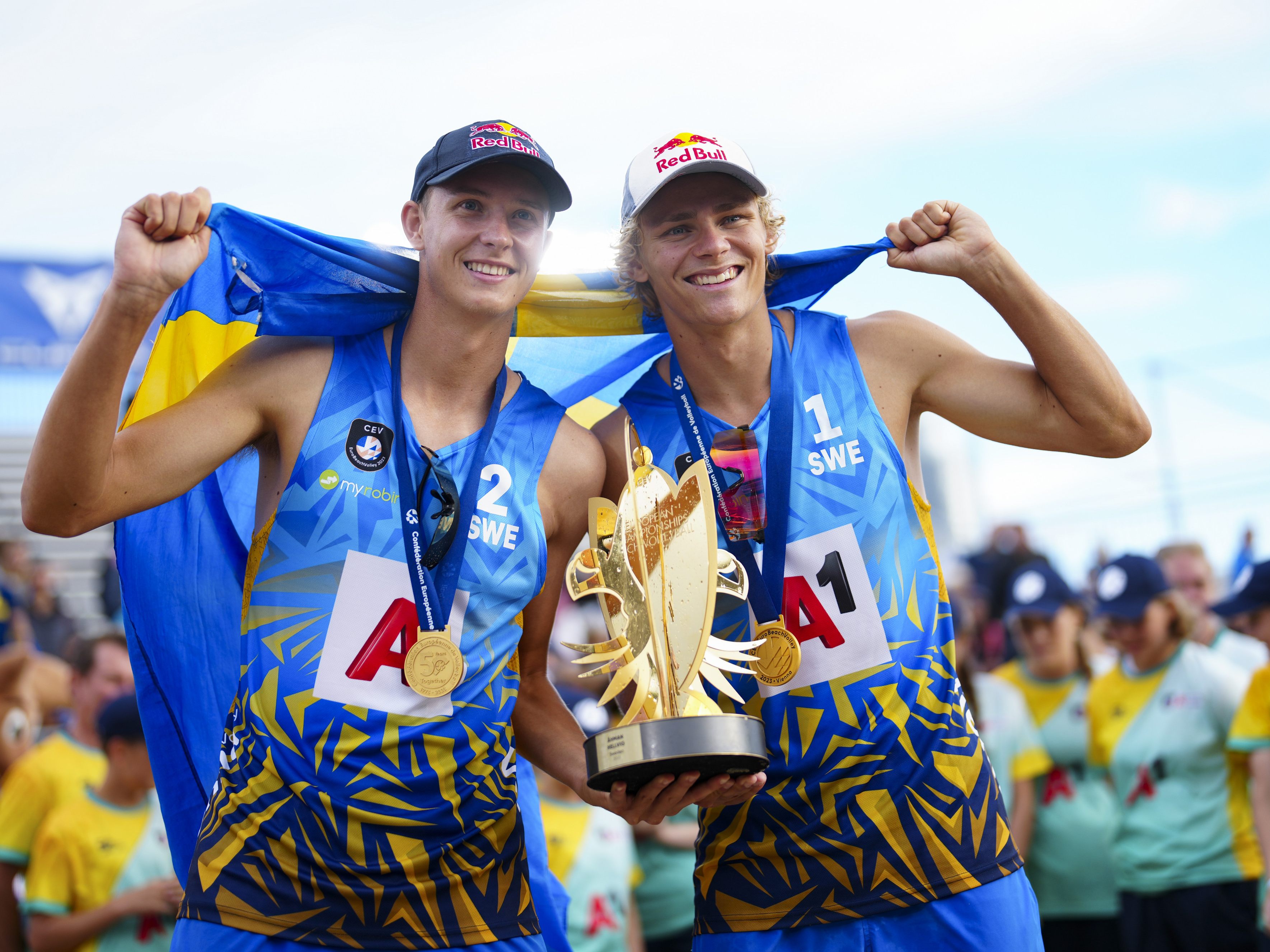 Åhman/Hellvig holten zum zweiten Mal dem EM-Titel in Wien. Åhman/Hellvig holten zum zweiten Mal dem EM-Titel in Wien.