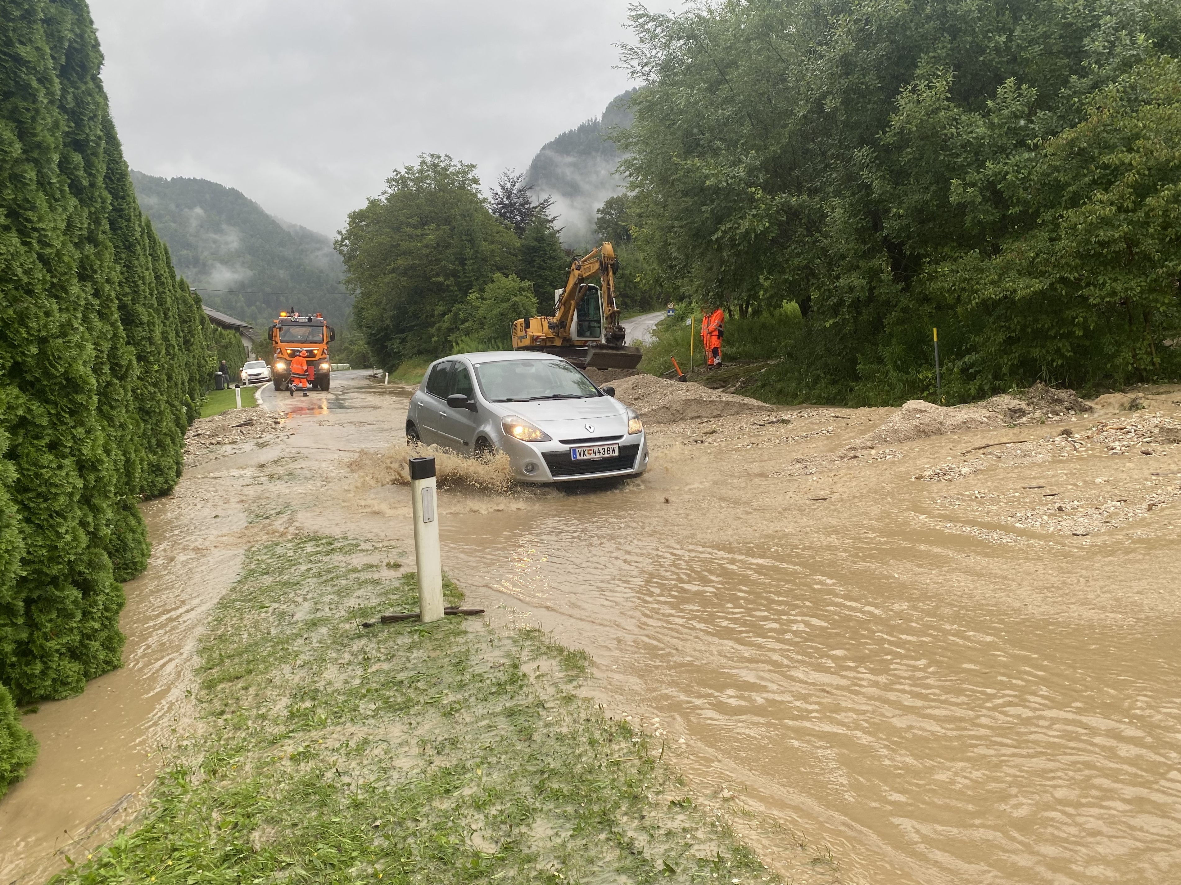 Bad Eisenkappel in Kärnten vermeldete im August einen Rekordwert an Niederschlägen. Bad Eisenkappel in Kärnten vermeldete im August einen Rekordwert an Niederschlägen.