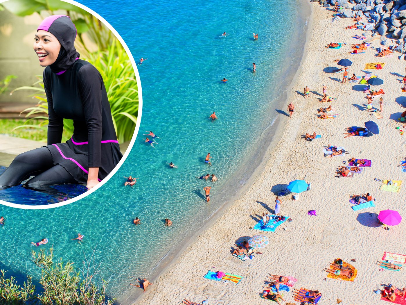 Der Streit um Burkinis an Italiens Stränden droht zu eskalieren. Der Streit um Burkinis an Italiens Stränden droht zu eskalieren.