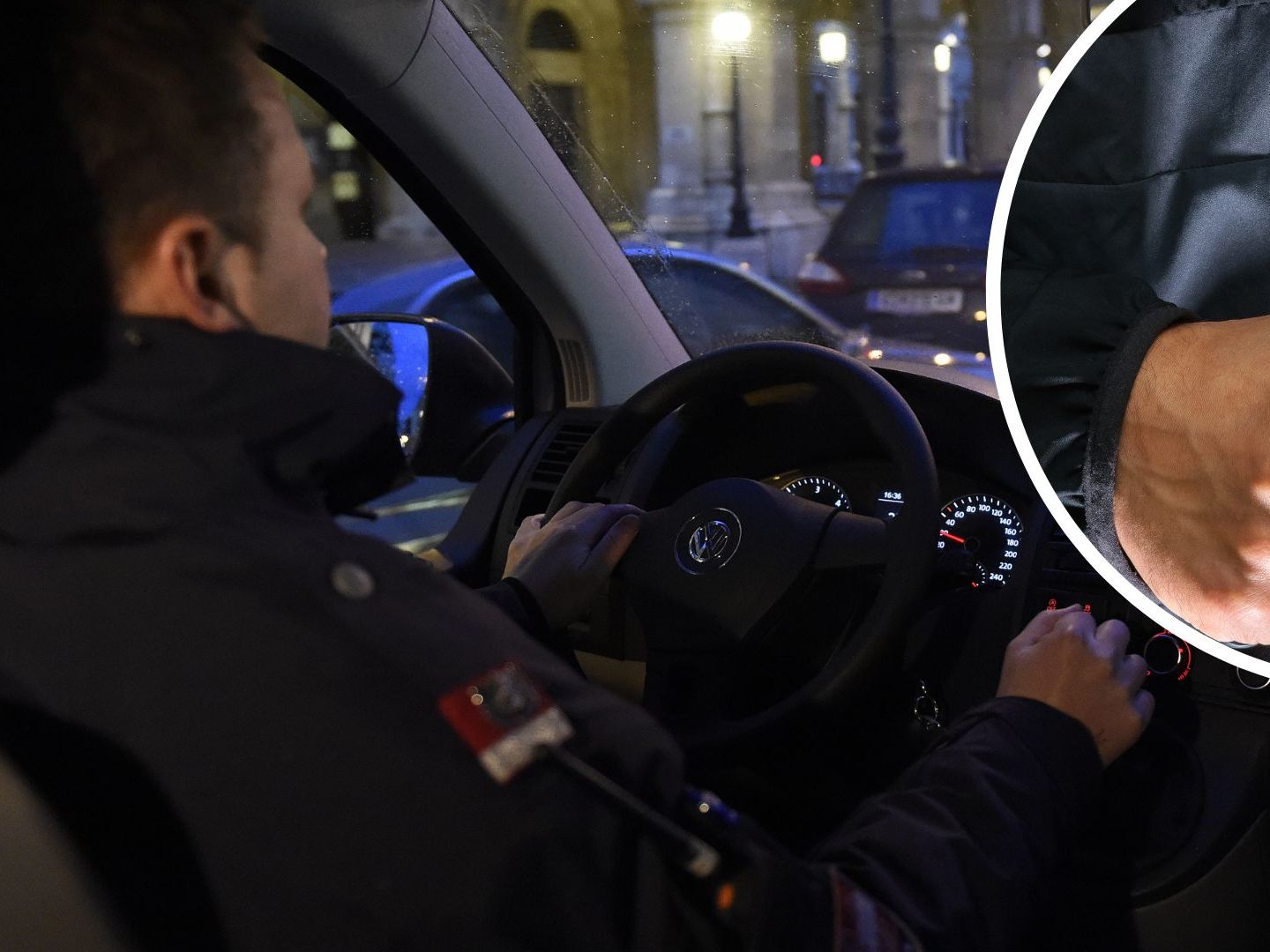 Nächtlicher Polizeieinsatz nach Drohung mit Messer. Nächtlicher Polizeieinsatz nach Drohung mit Messer.
