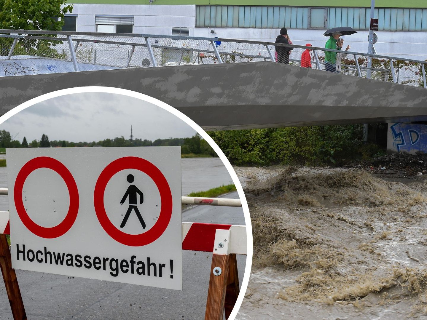 Angespannte Hochwasser-Situation in Tirol und Vorarlberg. Angespannte Hochwasser-Situation in Tirol und Vorarlberg.