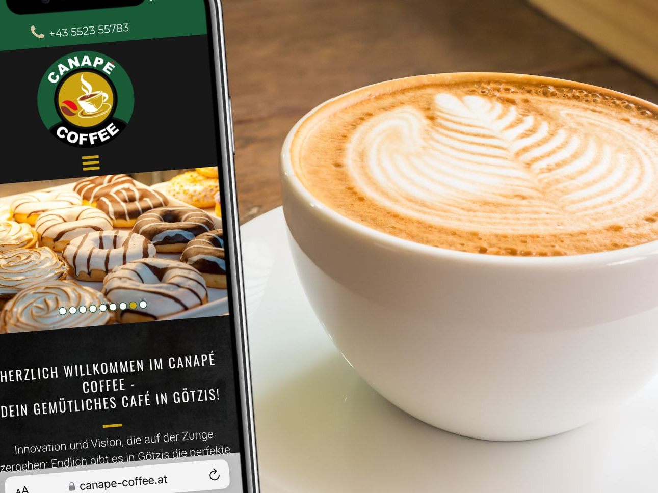 Ob Bagel, Burger oder Kaffee - das Canapé Coffee eignet sich perfekt für eine Stärkung beim Shopping am Garnmarkt.
