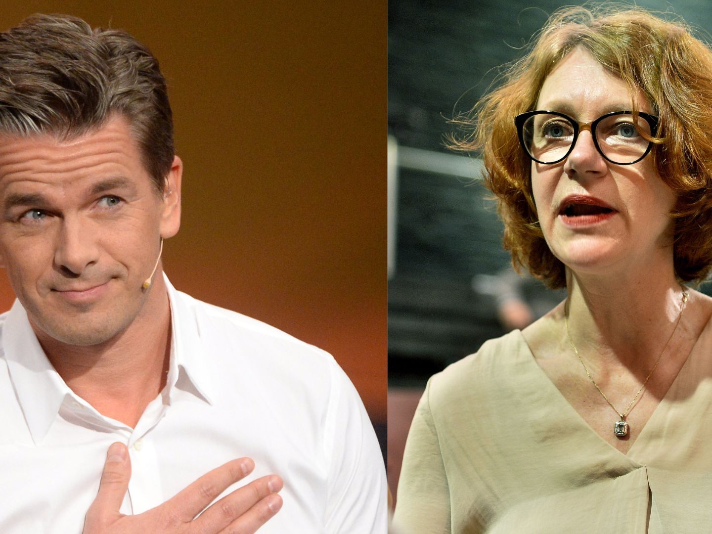 Markus Lanz und Ulrike Guerot. Markus Lanz und Ulrike Guerot.