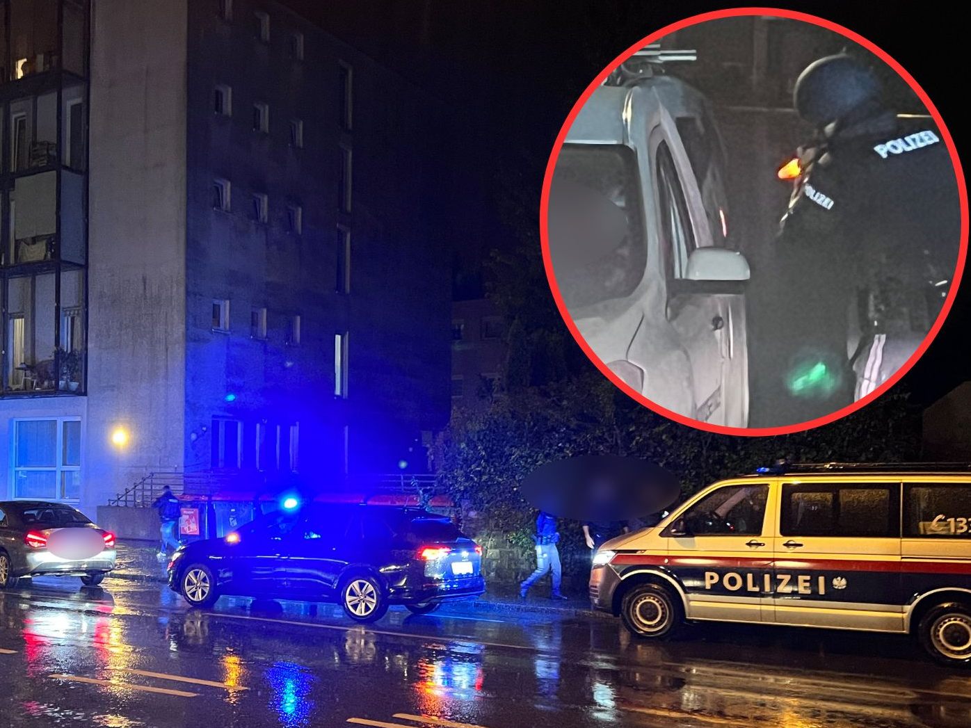 Großeinsatz der Polizei. Großeinsatz der Polizei.