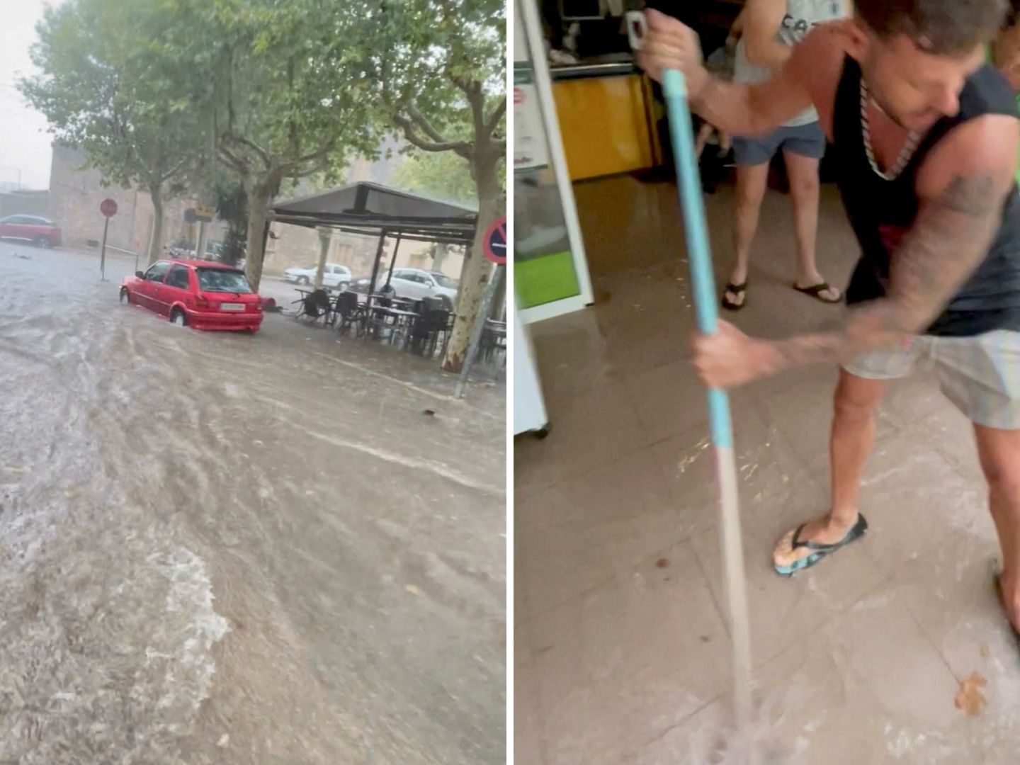 Unwetter auf Mallorca.
