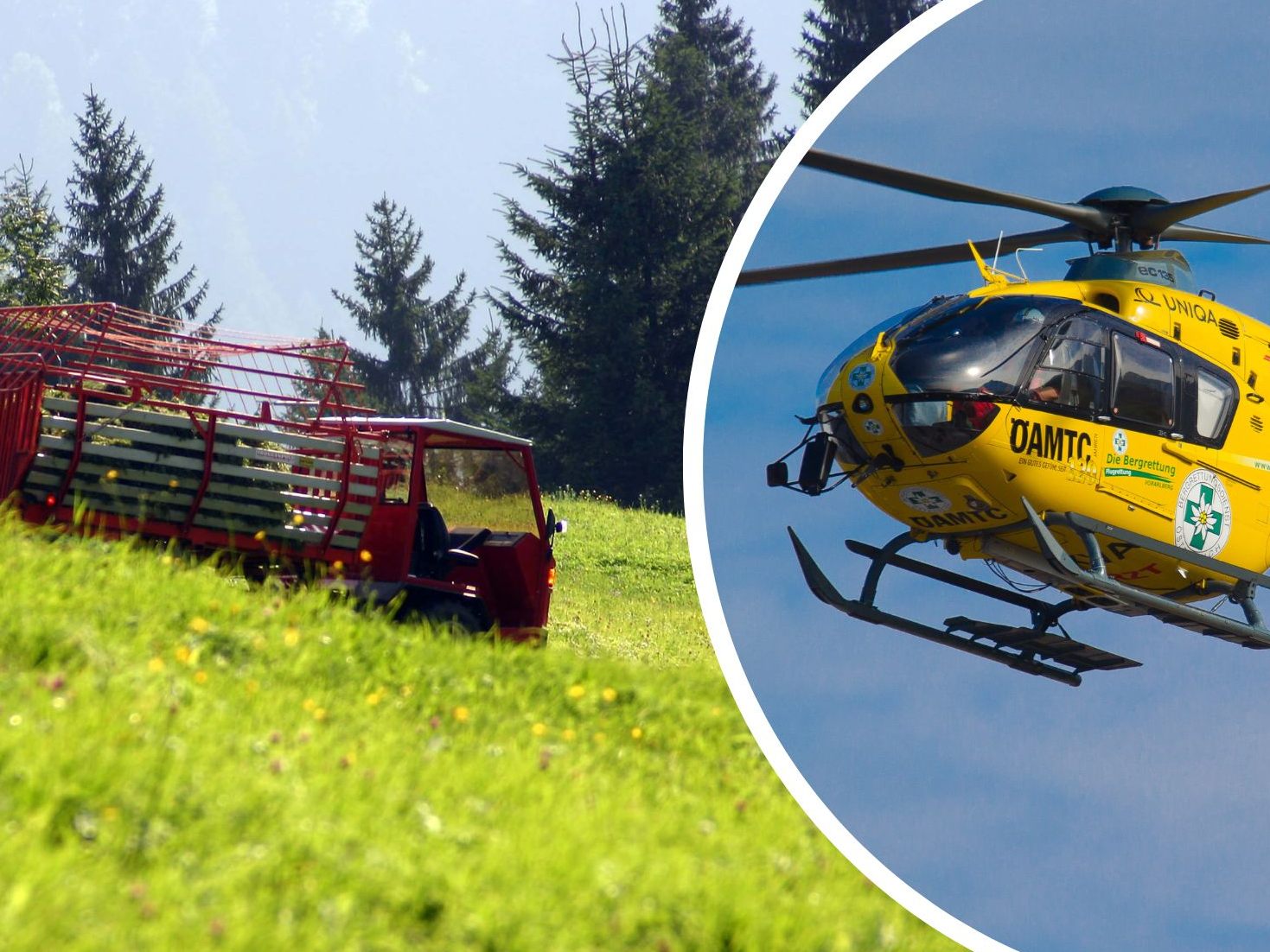 Landwirtin bei Arbeitsunfall schwer verletzt. Landwirtin bei Arbeitsunfall schwer verletzt.