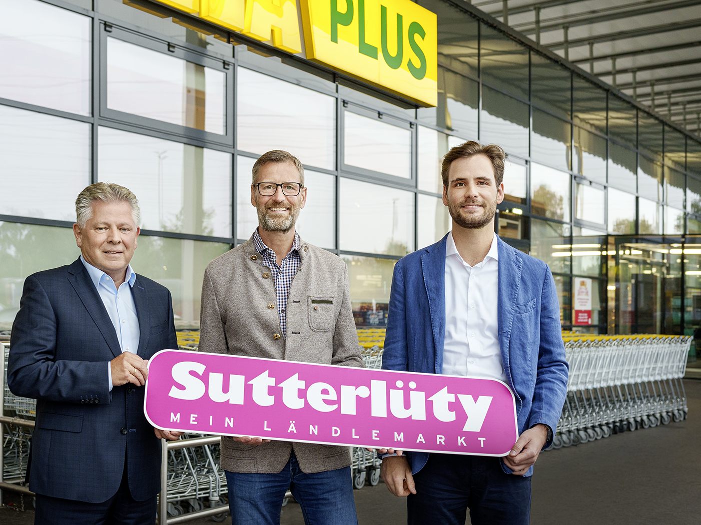 Hannes Gruber, BILLA Vertriebsdirektor, Jürgen Sutterlüty, Geschäftsführer Sutterlüty und Florian Sutterlüty, Vertriebsleitung Sutterlüty
