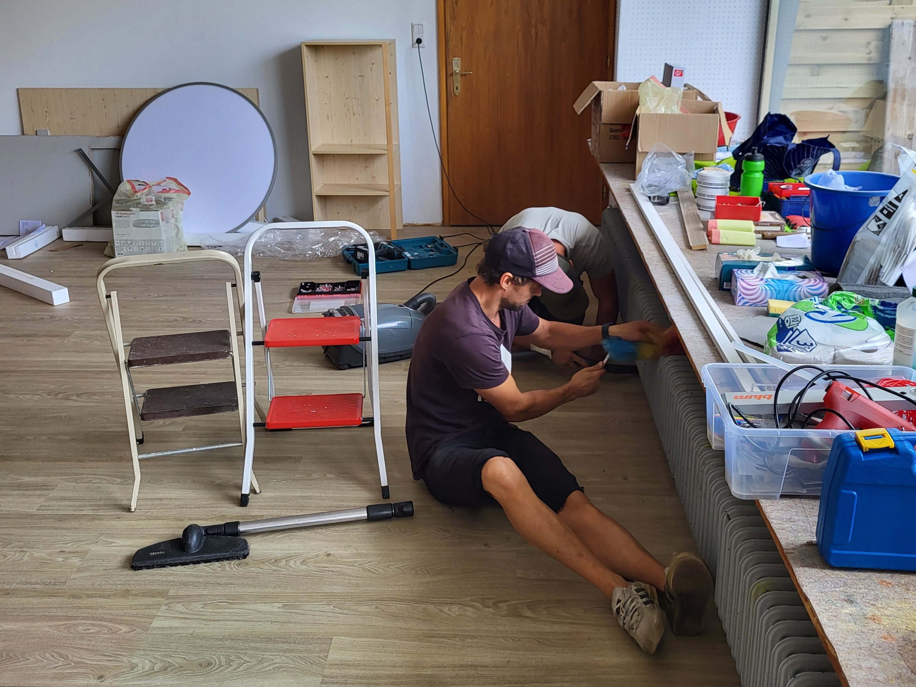 Papas beim Einsatz fürs "Höckle"