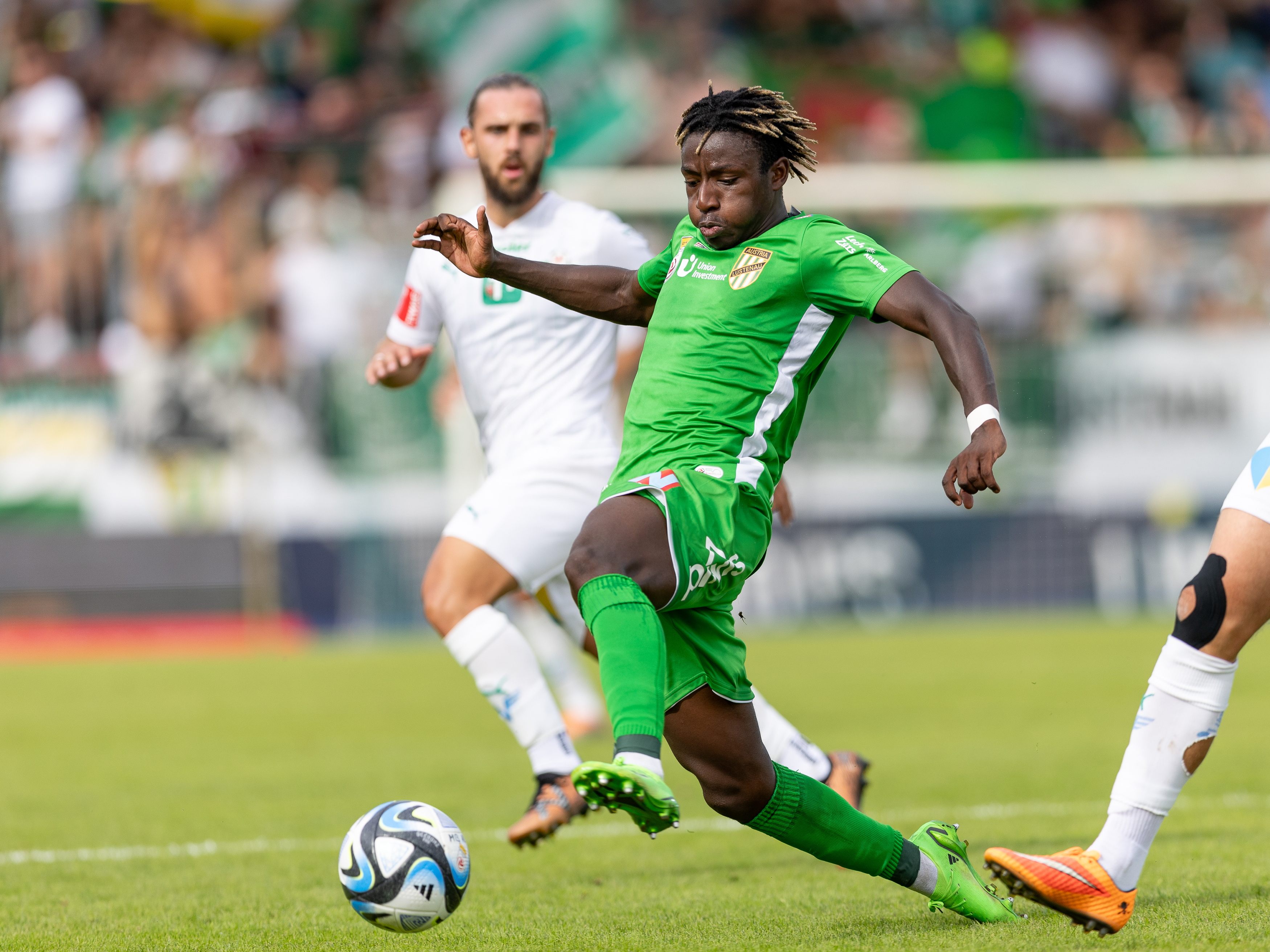 Baila Diallo (SC Austria Lustenau) am Sonntag, 17. September 2023, während der Admiral Bundesliga-Begegnung. Baila Diallo (SC Austria Lustenau) am Sonntag, 17. September 2023, während der Admiral Bundesliga-Begegnung.