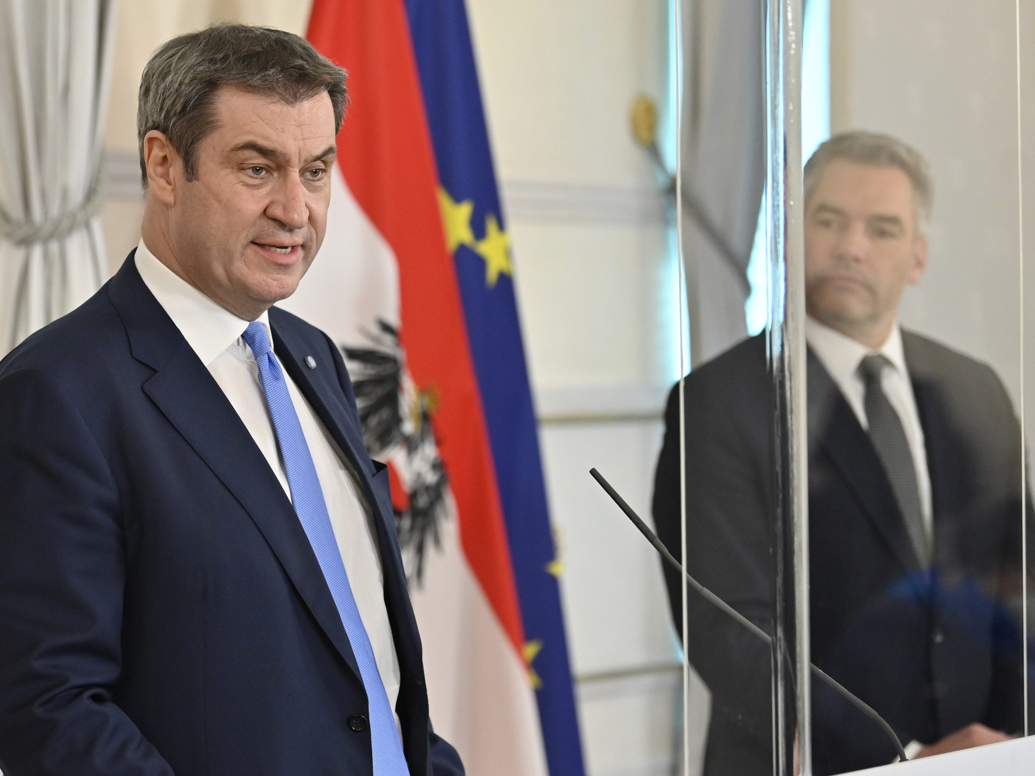 Söder bei seinem Wien-Besuch im Vorjahr. Söder bei seinem Wien-Besuch im Vorjahr.