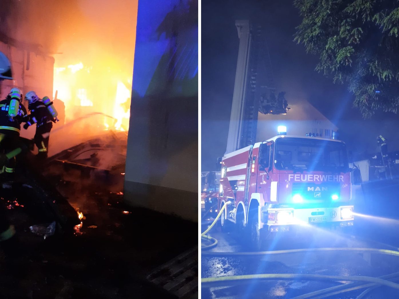 In Wiener Neustadt kam es in der Nacht auf Mittwoch zu einem Großbrand. In Wiener Neustadt kam es in der Nacht auf Mittwoch zu einem Großbrand.