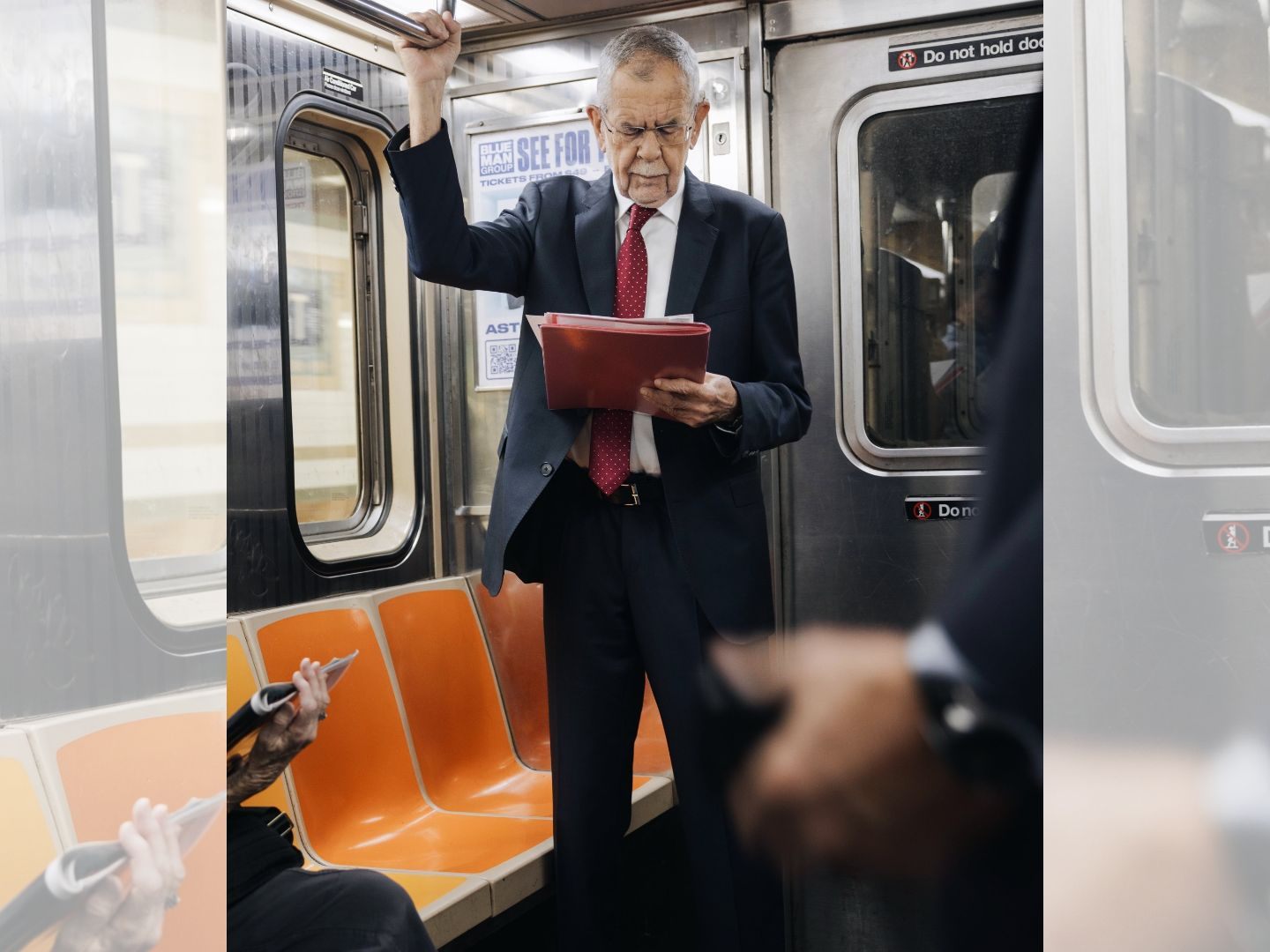 Bundespräsident Van der Bellen nutzt auch in New York die Öffis. Bundespräsident Van der Bellen nutzt auch in New York die Öffis.