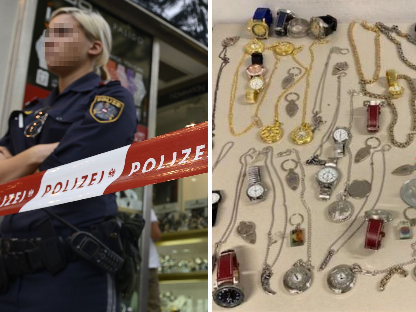 Der 26-Jährige stahl Armbanduhren, Halsketten und anderen Modeschmuck.