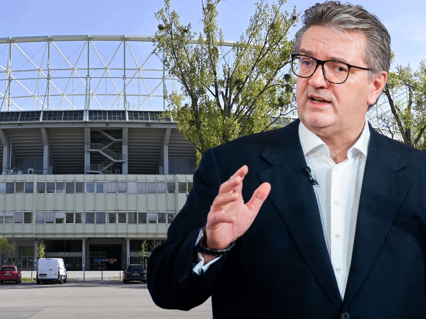Sportstadtrat Hacker präsentierte die Pläne für das Ernst-Happel-Stadion in Wien. Sportstadtrat Hacker präsentierte die Pläne für das Ernst-Happel-Stadion in Wien.