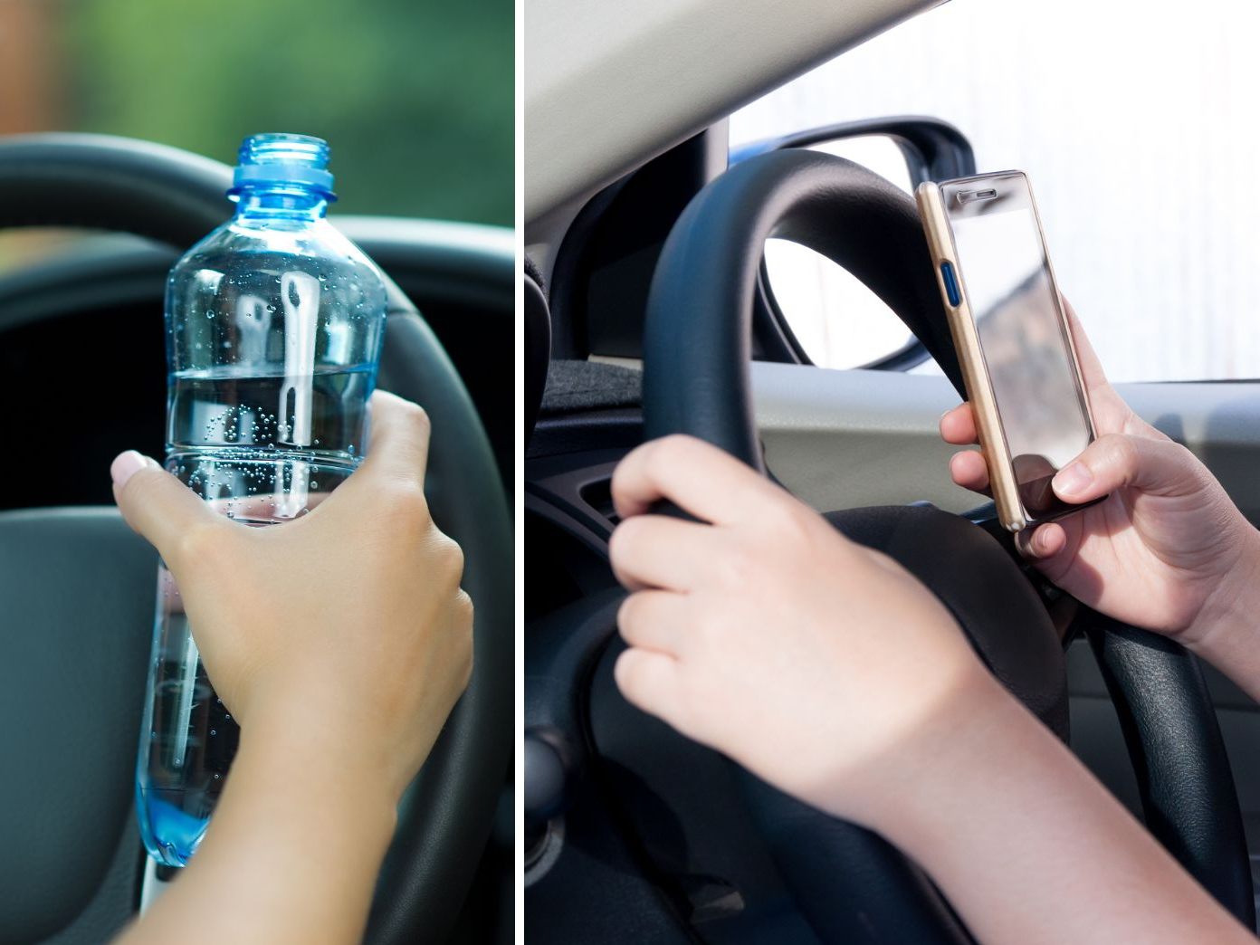Ablenkungen wie Trinken oder SMS-Tippen während dem Autofahren zählen zu den häufigsten Unfallursachen. Ablenkungen wie Trinken oder SMS-Tippen während dem Autofahren zählen zu den häufigsten Unfallursachen.
