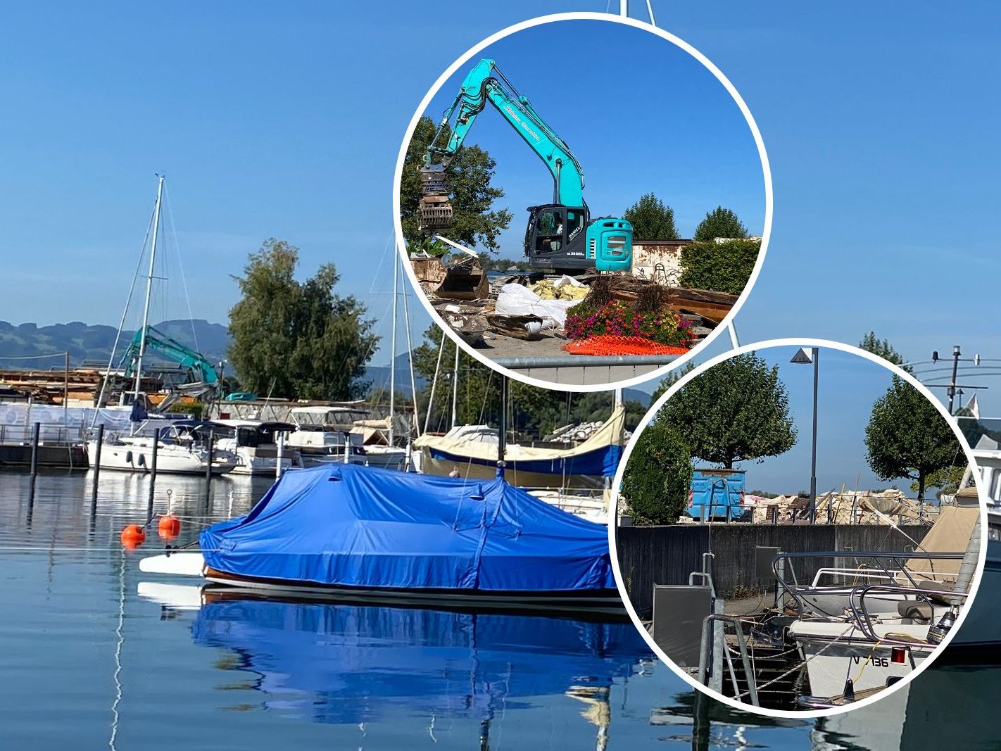 Hard bekommt ein neues Strandbad, das alte wird derzeit abgerissen.
