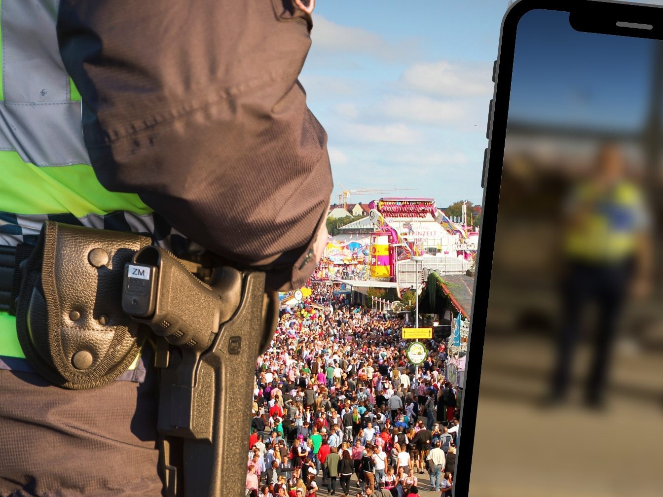 Polizisten auf dem Oktoberfest in München