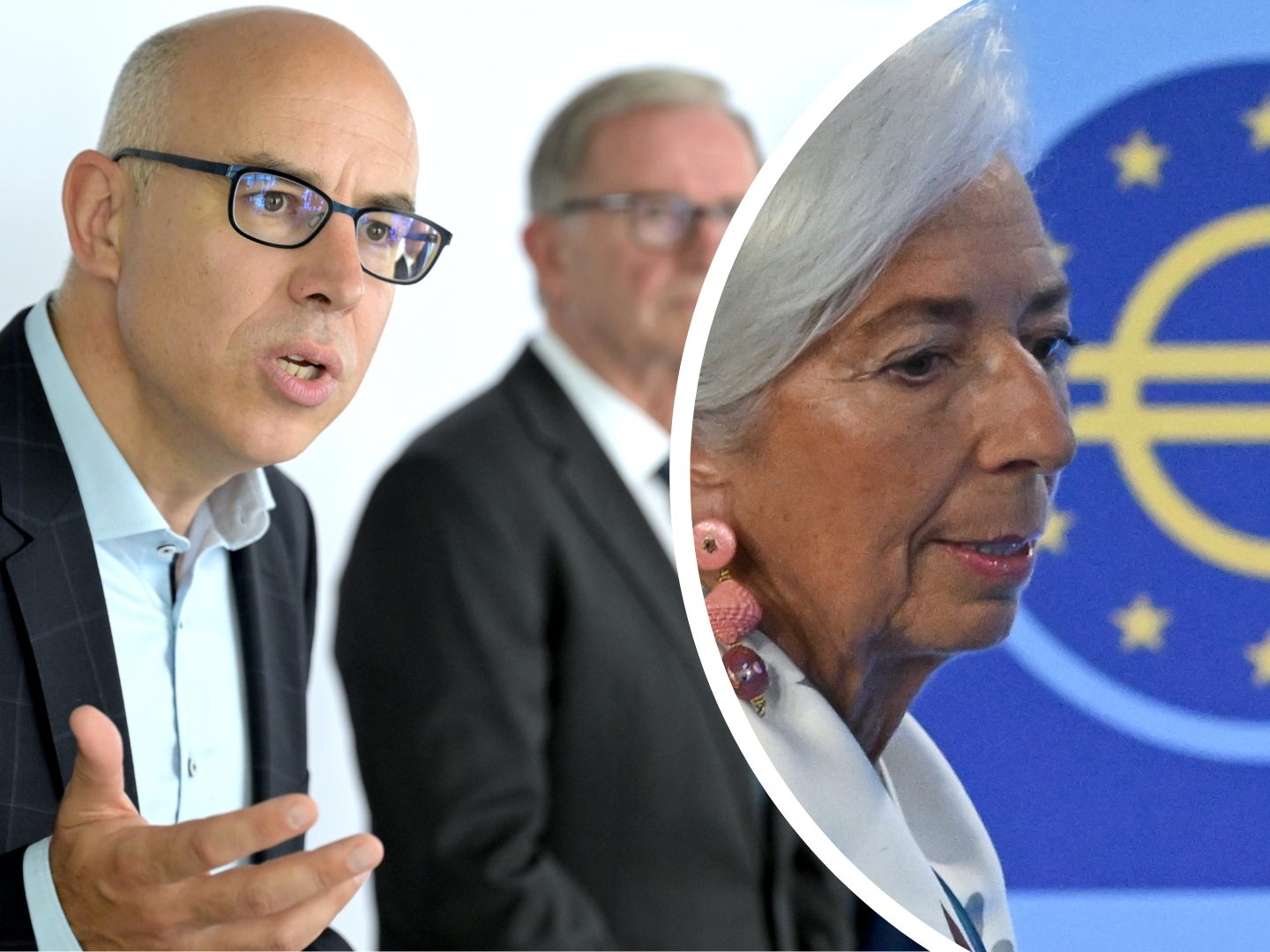 Wifo-Chef Felbermayr (l.) zu möglicher EZB-Zinserhöhung (r. EZB-Chefin Lagarde): "Sieht so aus."