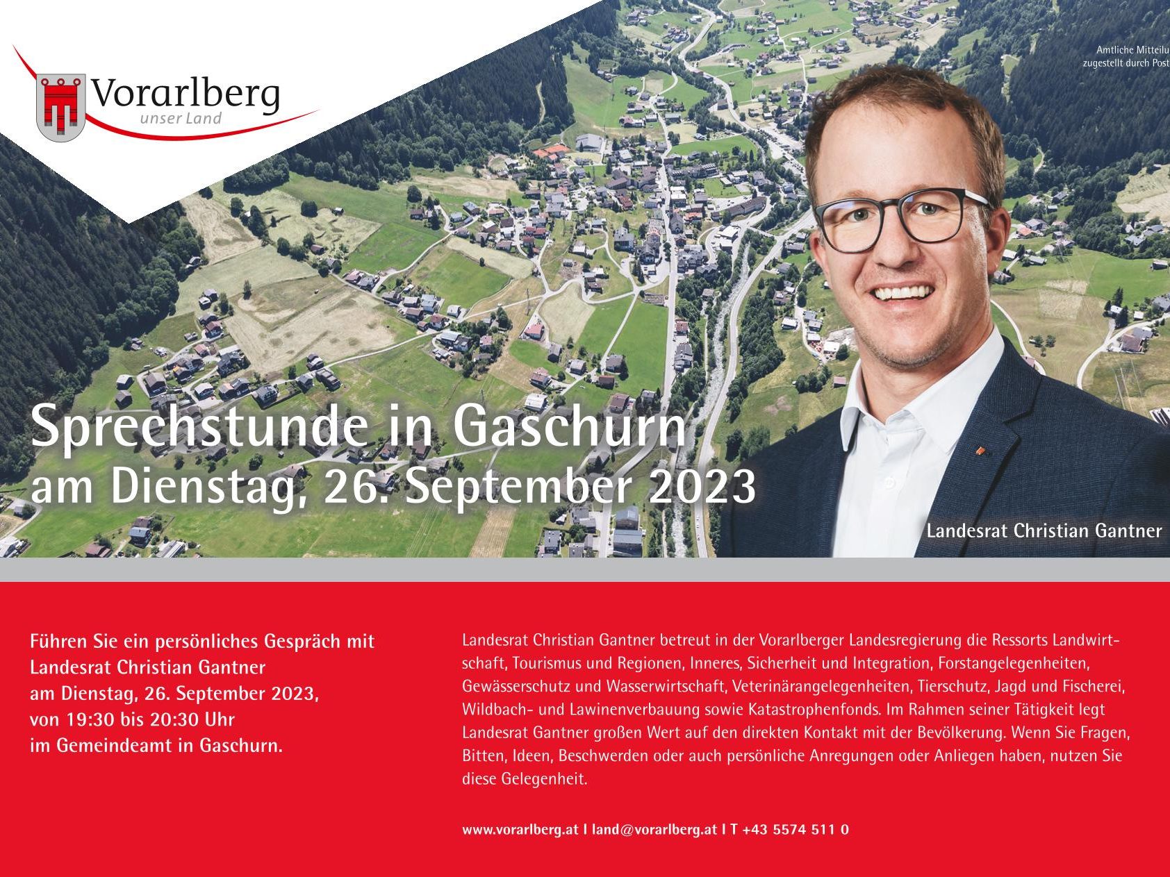 Sprechstunde mit Landesrat Christian Gantner
