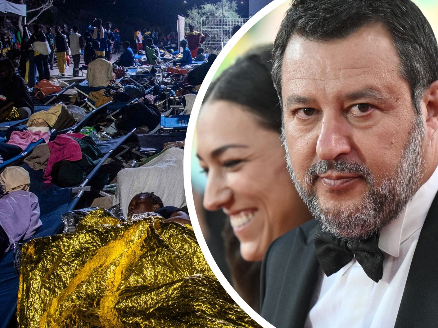 Chaotische Zustände - 9.000 Migrantinnen und Migranten seit Montag auf Lampedusa gelandet, und Vizepremier Salvini (Bild) tobt.
