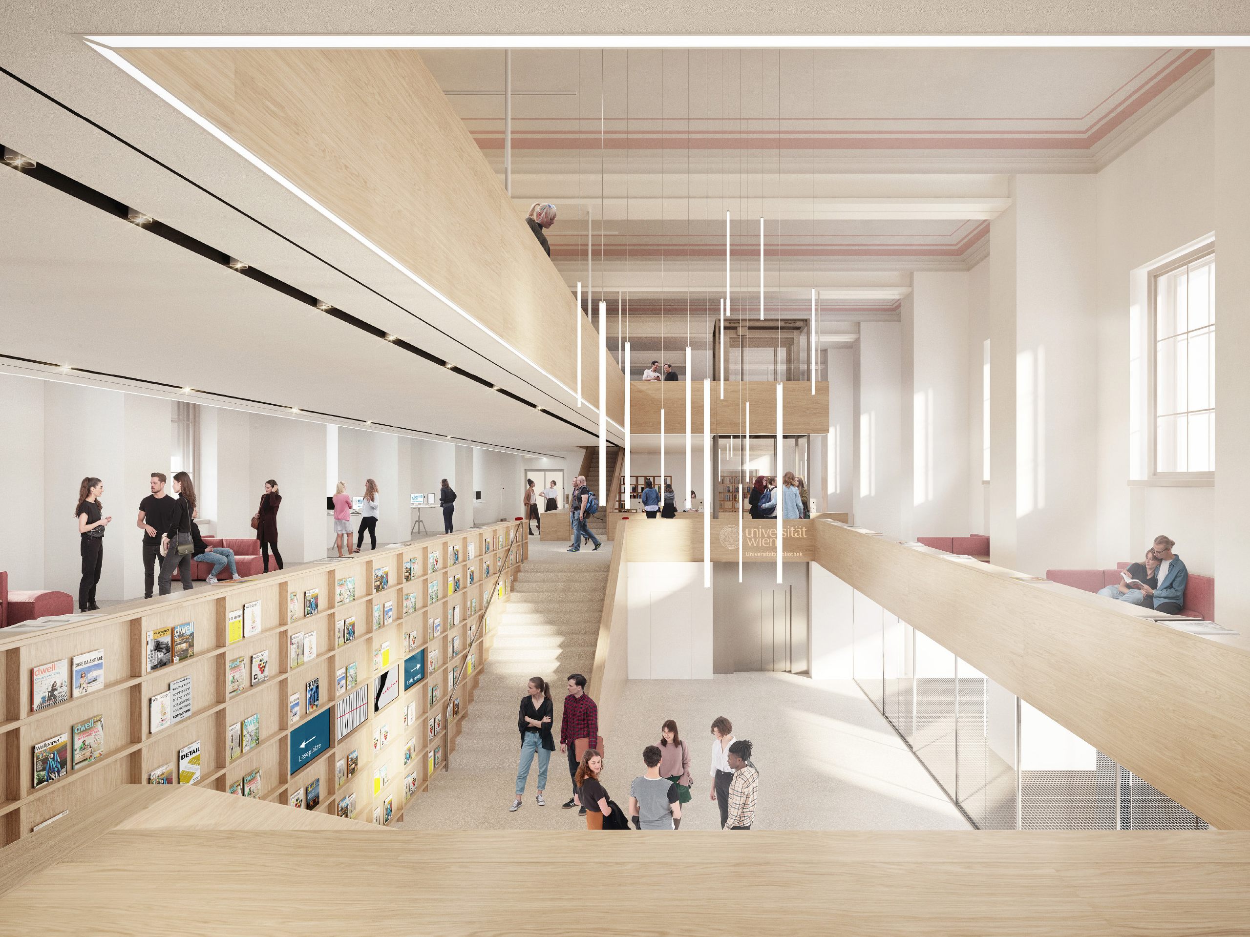 Die Haupbtbib der Uni Wien wird modernisiert. Die Haupbtbib der Uni Wien wird modernisiert.