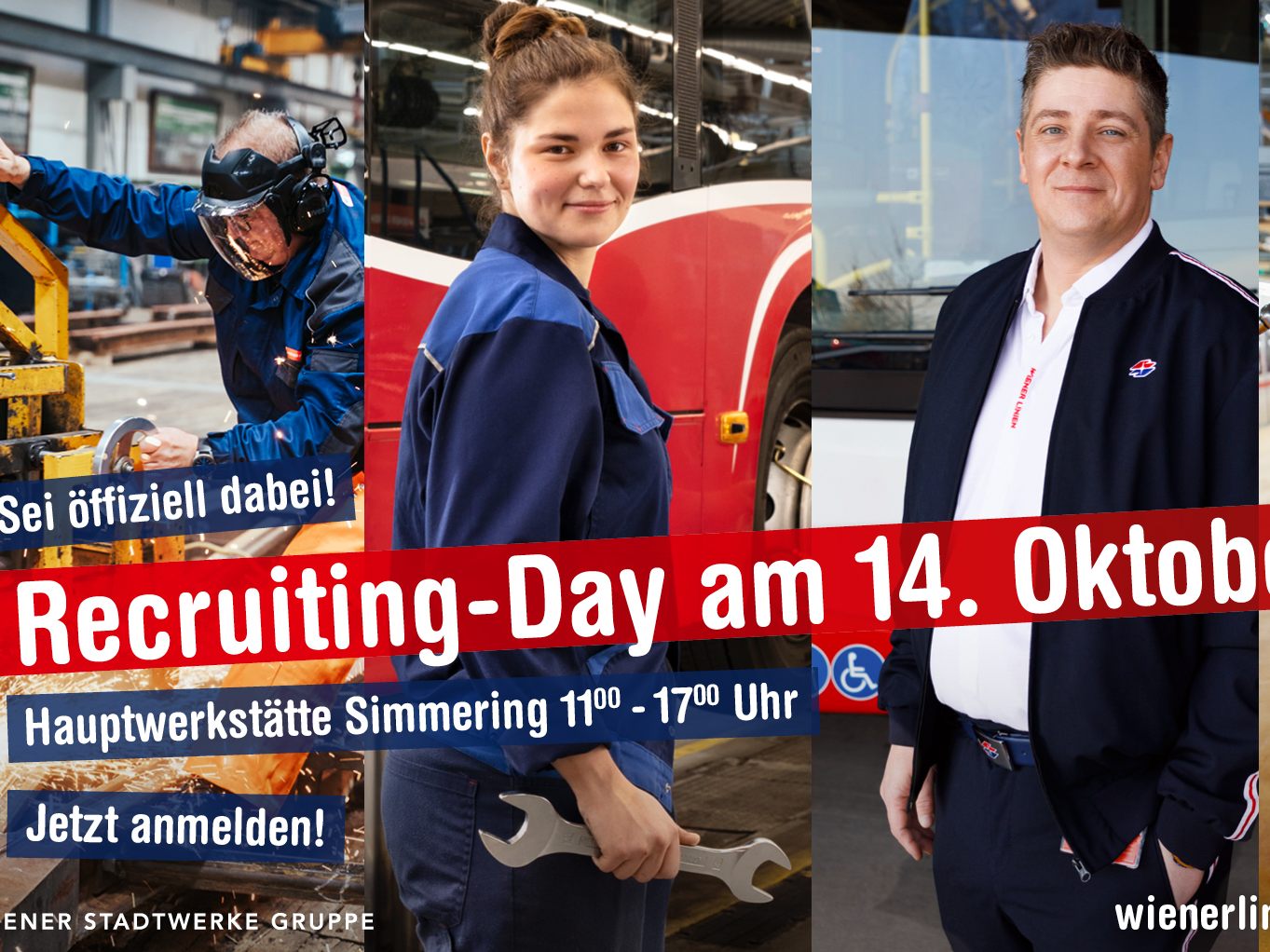 Am 14. Oktober laden die Wiener Linien zum Recruiting Day. Am 14. Oktober laden die Wiener Linien zum Recruiting Day.